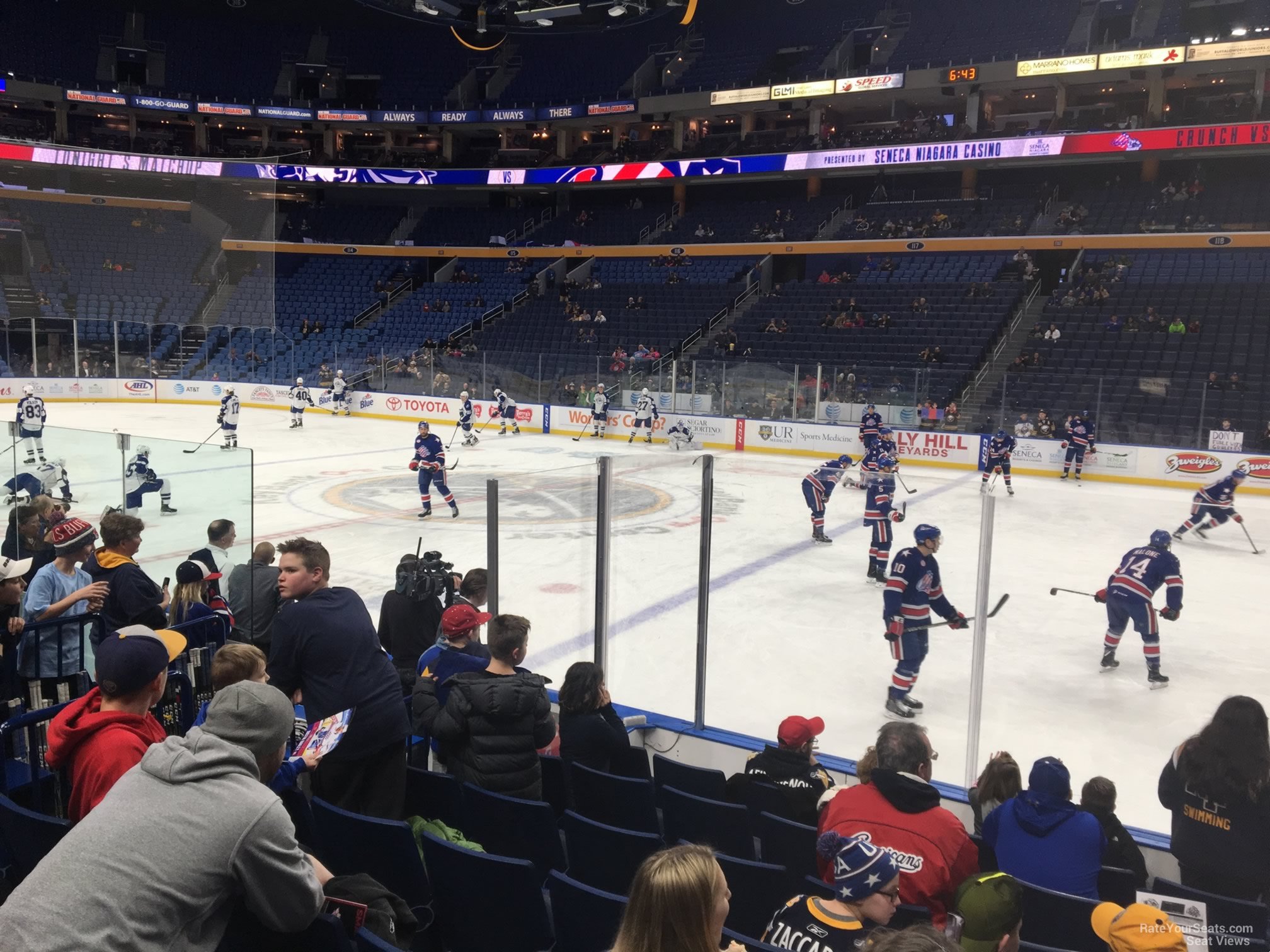 section 104, row 4 seat view  for hockey - keybank center