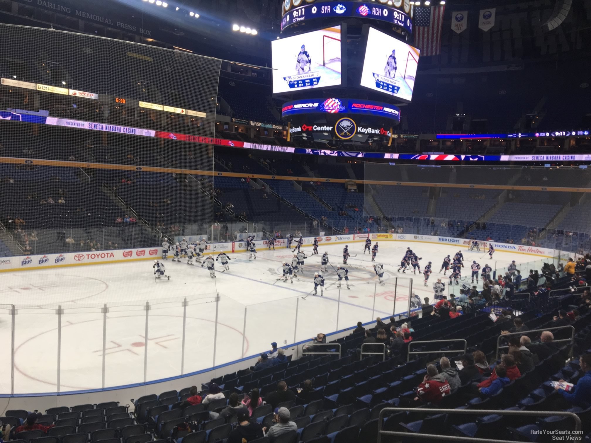 section 108, row 22 seat view  for hockey - keybank center