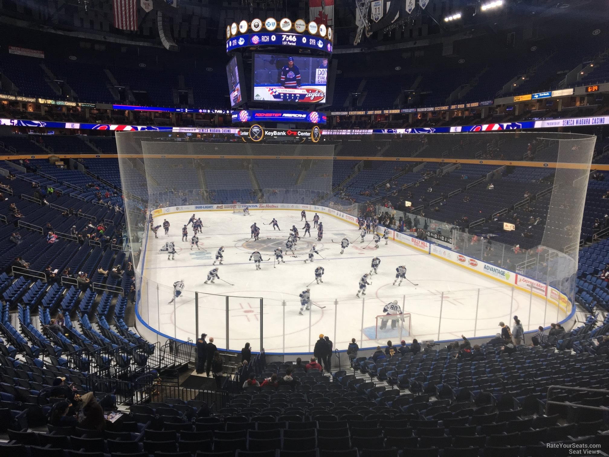 section 112, row 22 seat view  for hockey - keybank center