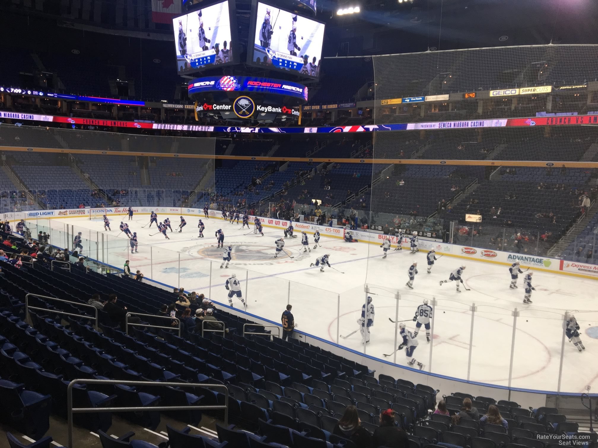 section 114, row 22 seat view  for hockey - keybank center