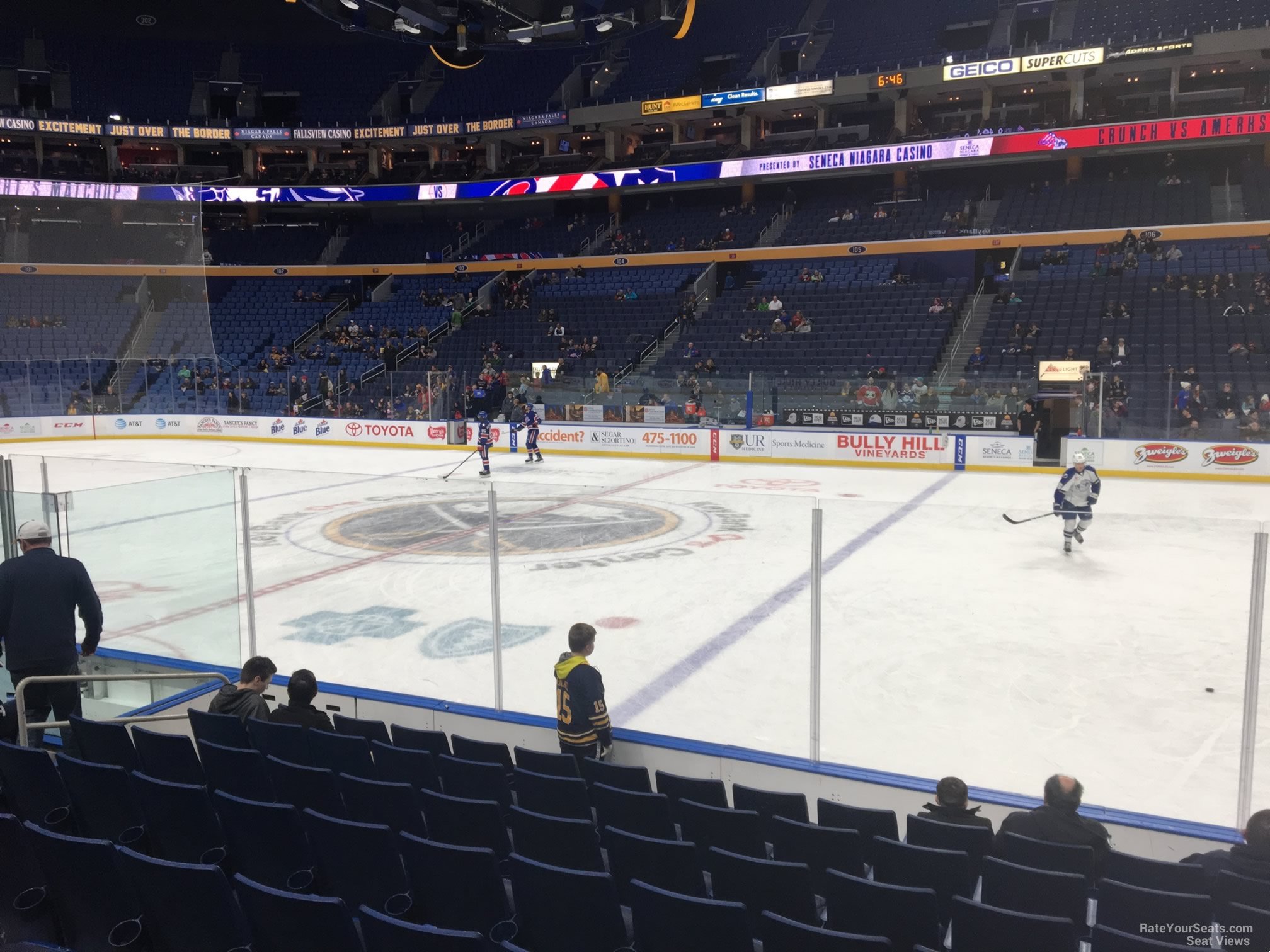 section 116, row 4 seat view  for hockey - keybank center