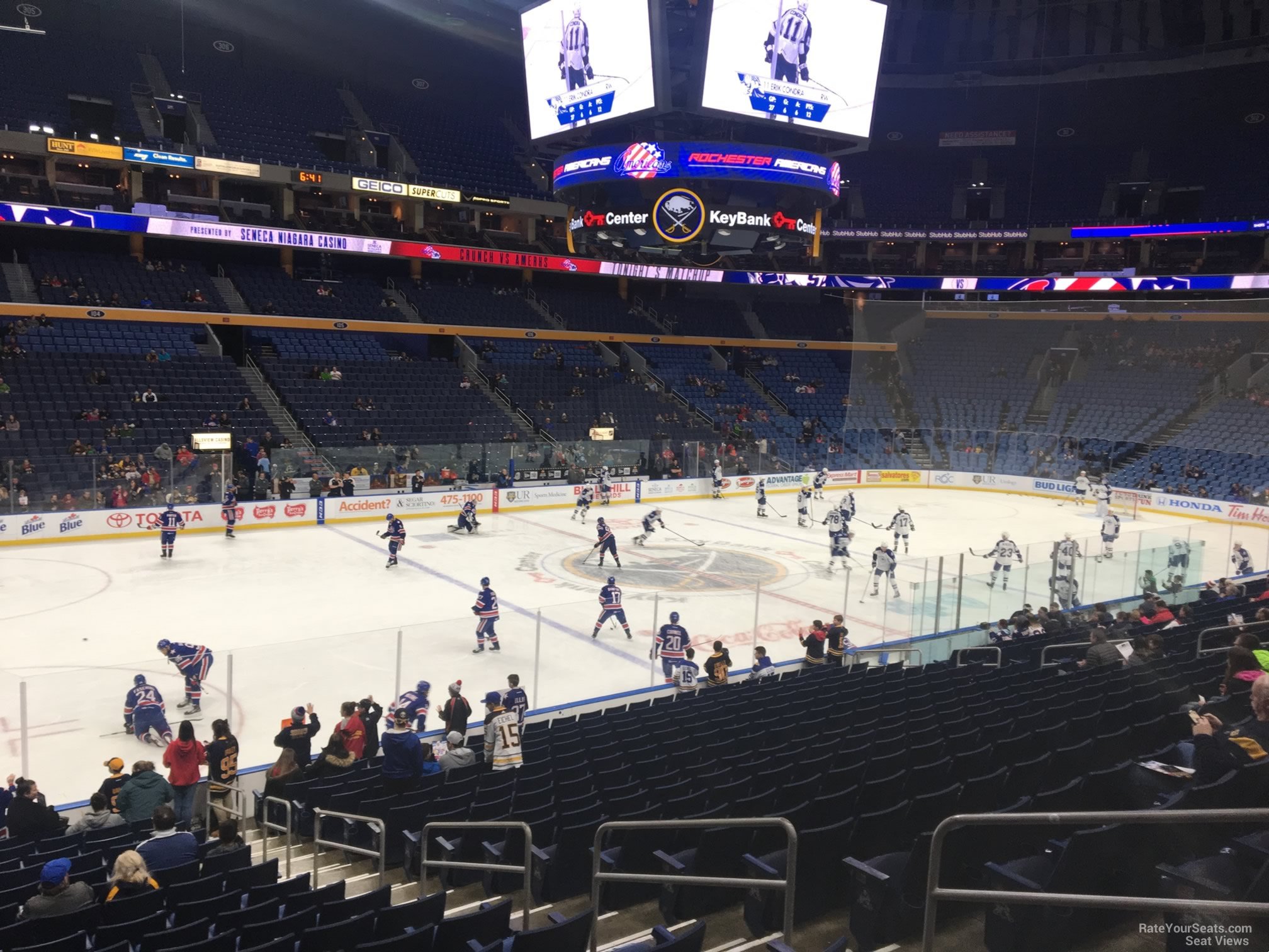 section 119, row 22 seat view  for hockey - keybank center
