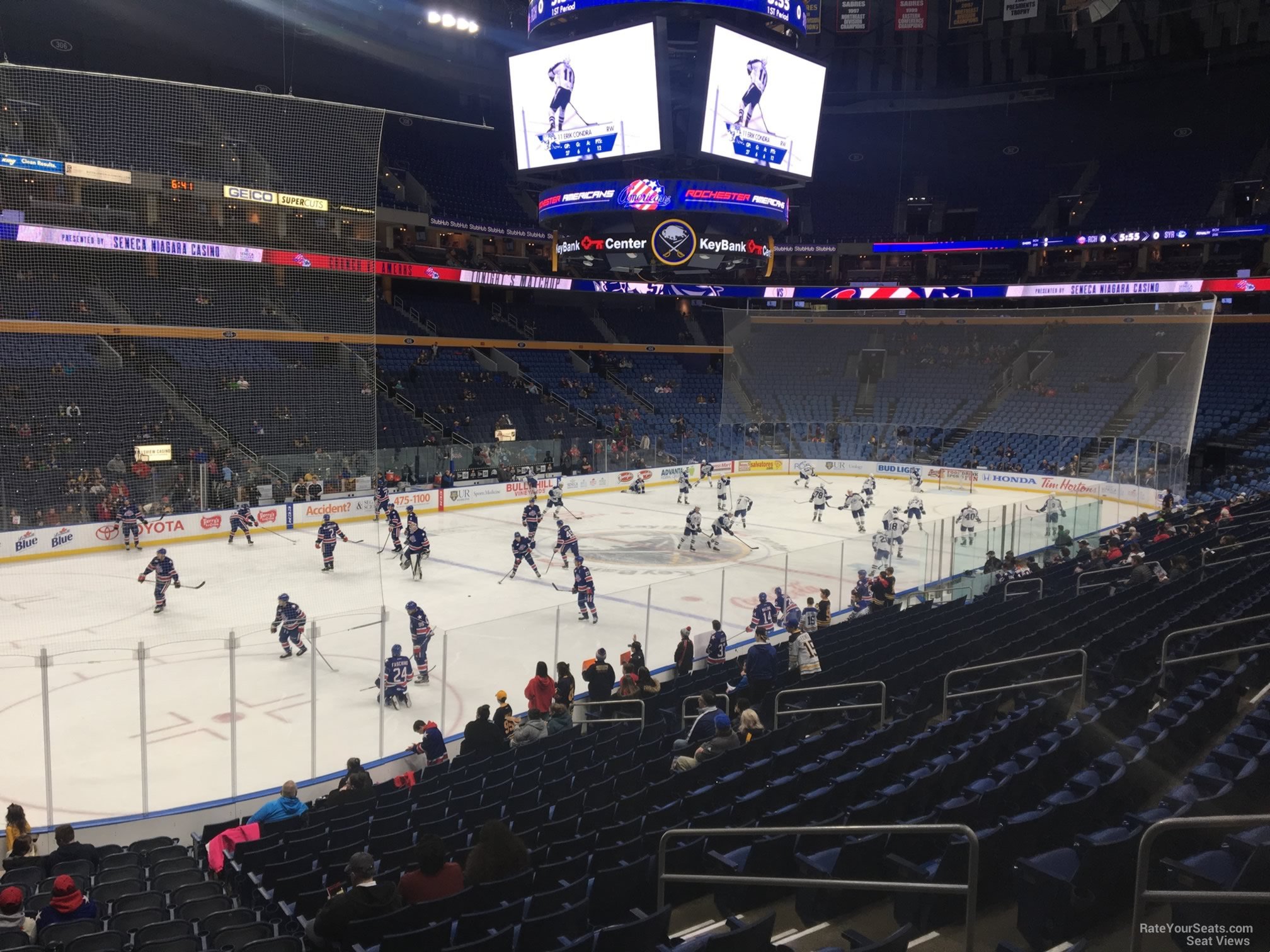 section 120, row 22 seat view  for hockey - keybank center