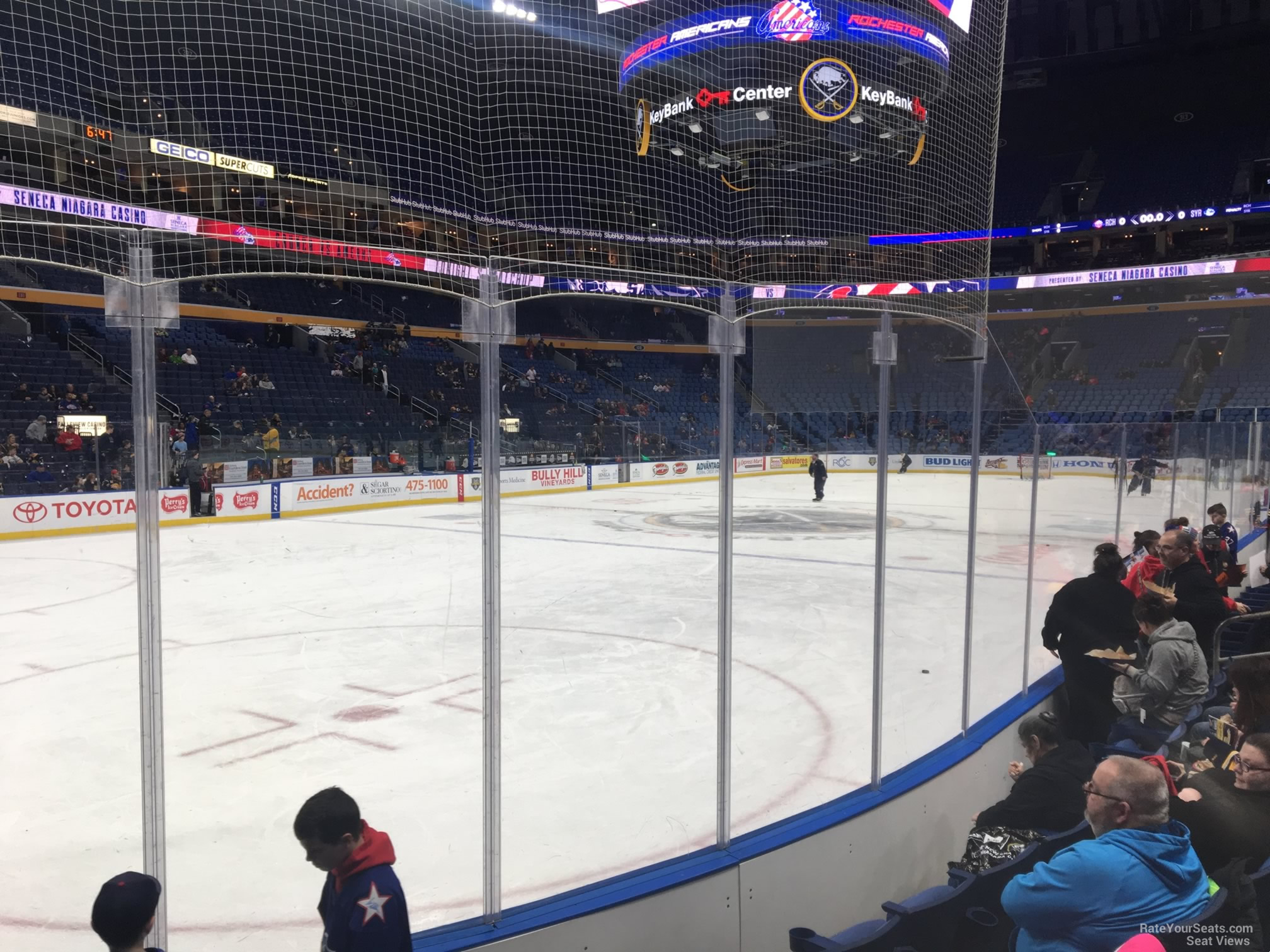 section 120, row 4 seat view for hockey - keybank center
