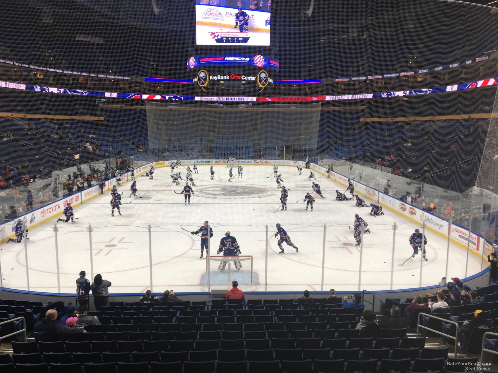 section 123, row 22 seat view  for hockey - keybank center