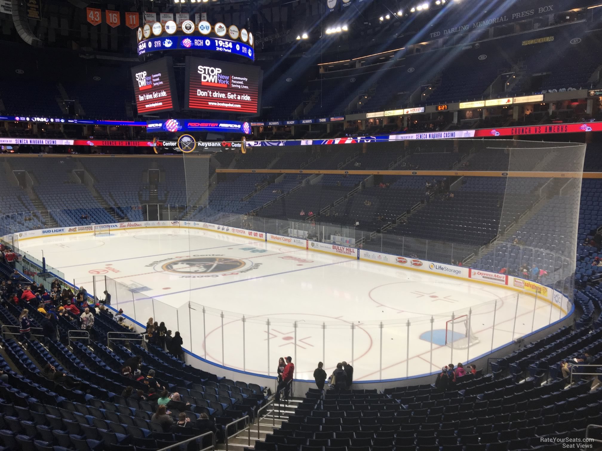 section 202, row 4 seat view  for hockey - keybank center