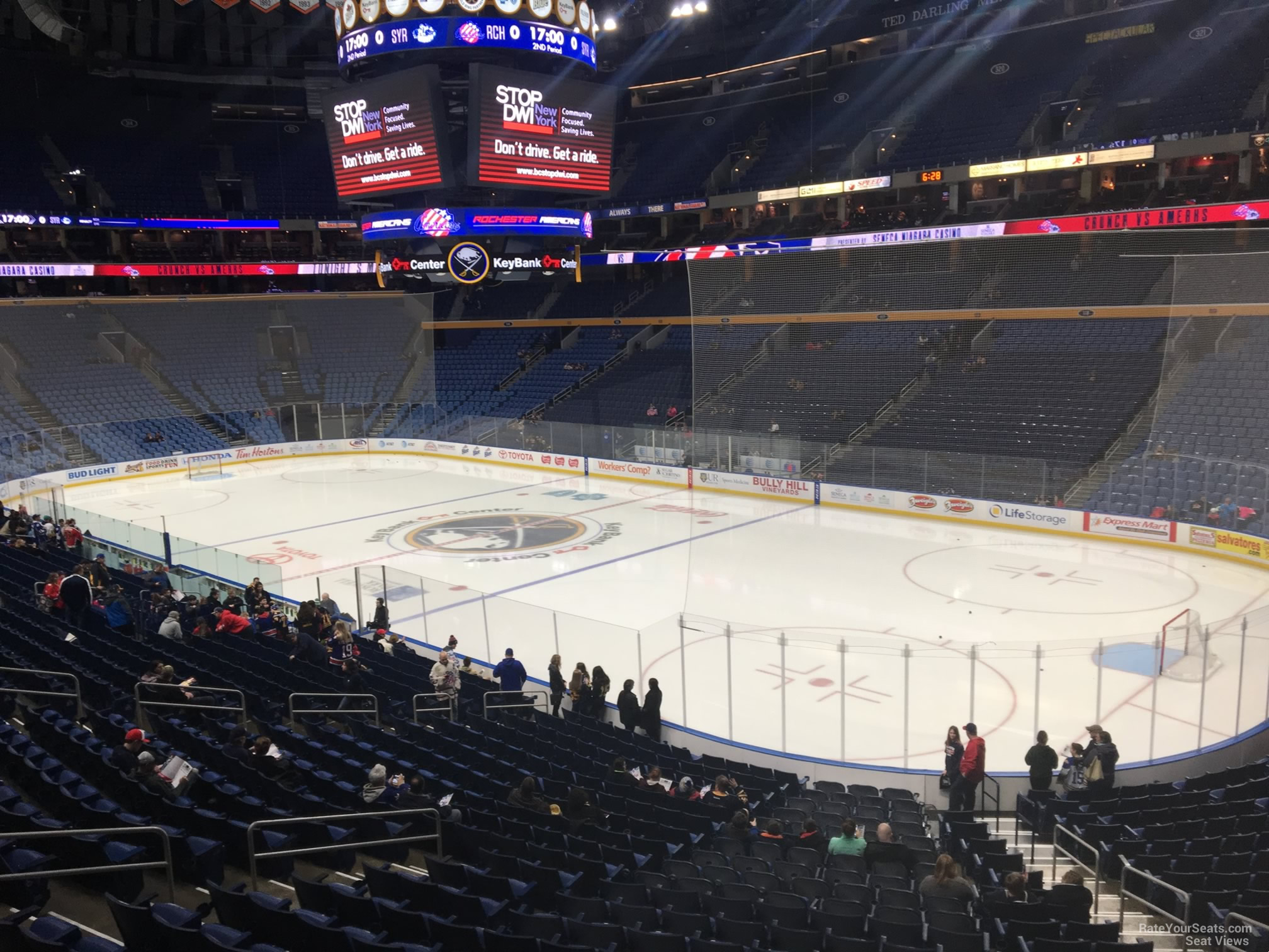 section 203, row 4 seat view  for hockey - keybank center