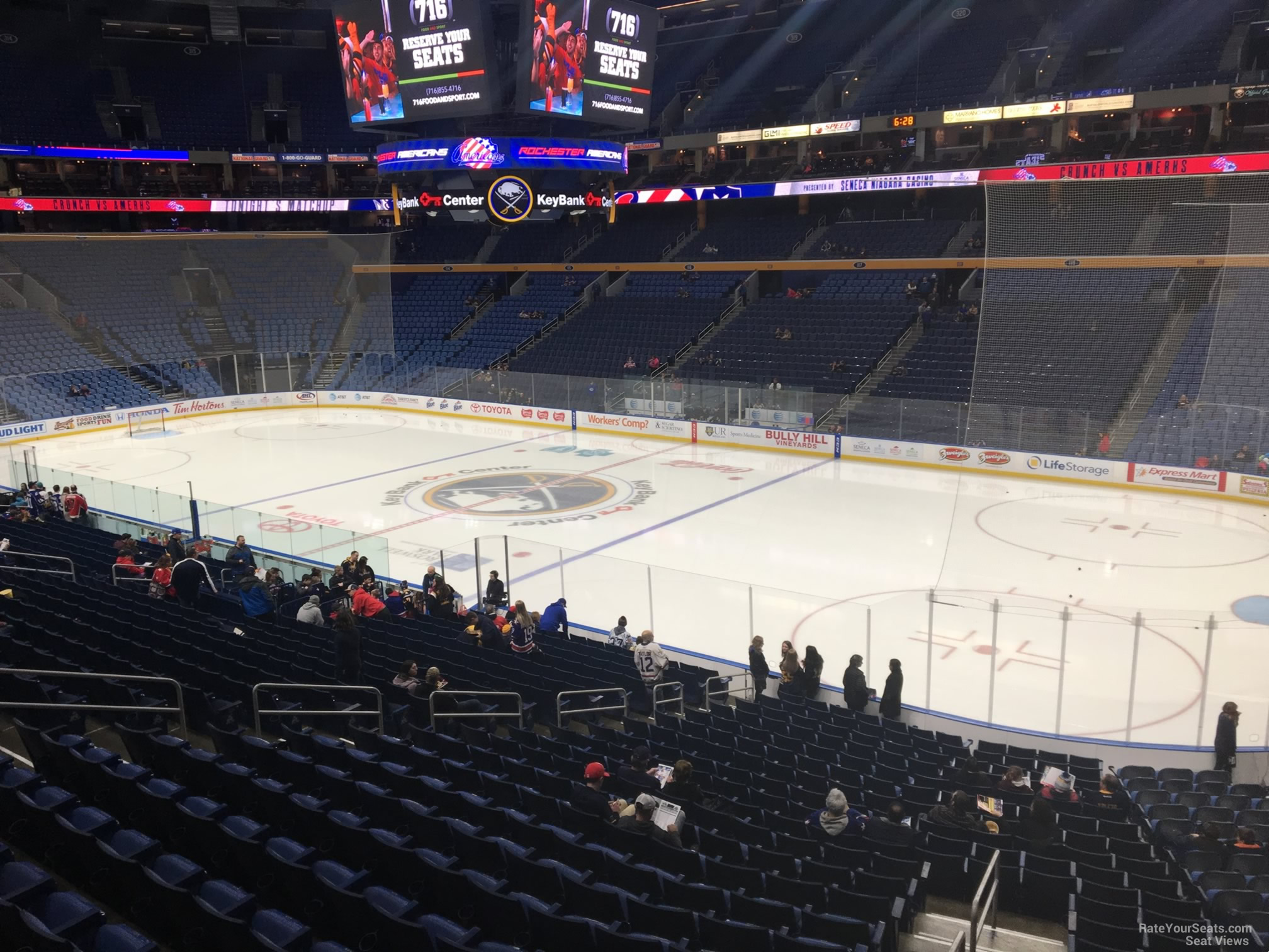 section 204, row 4 seat view  for hockey - keybank center