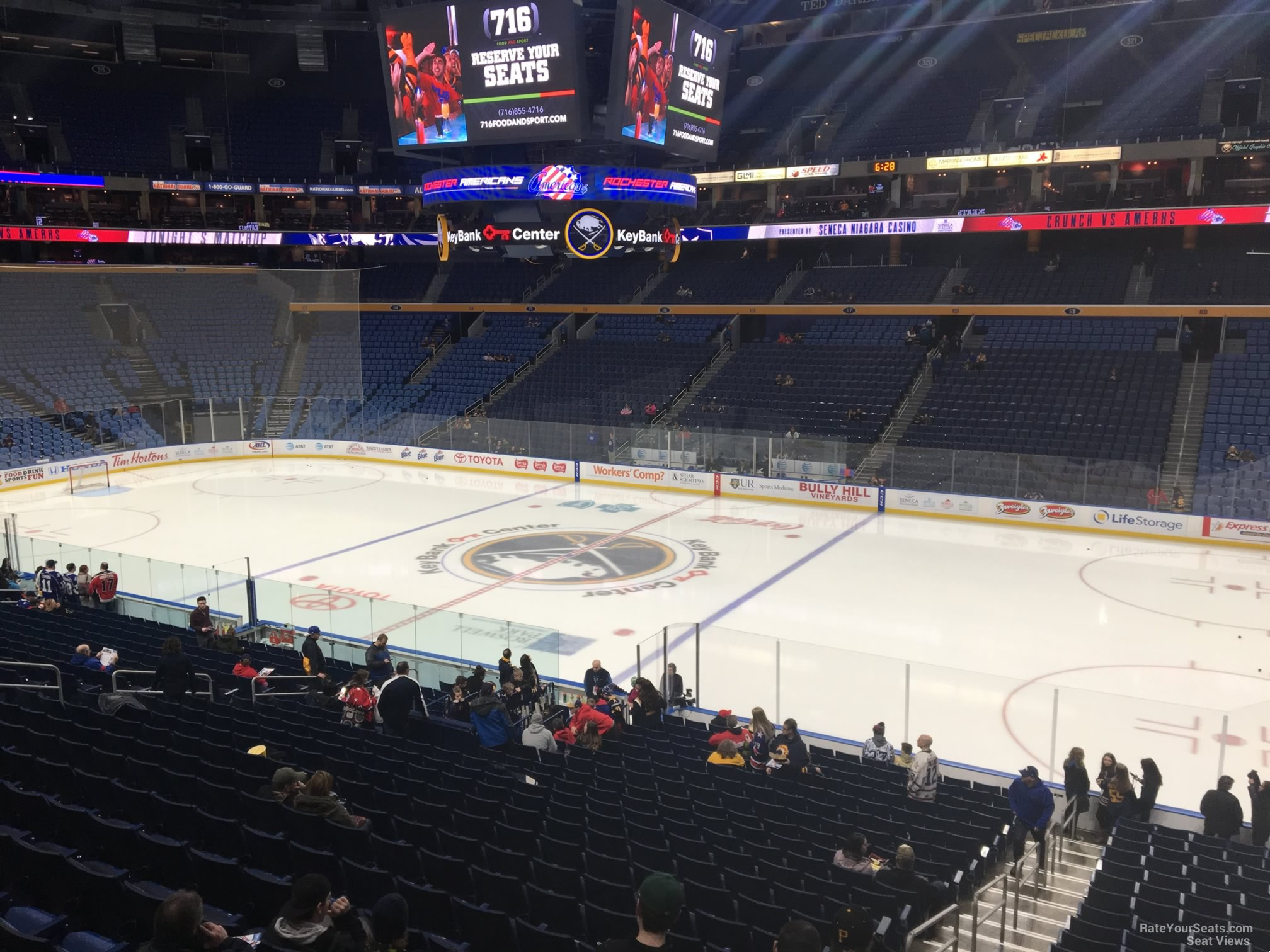 section 205, row 4 seat view  for hockey - keybank center