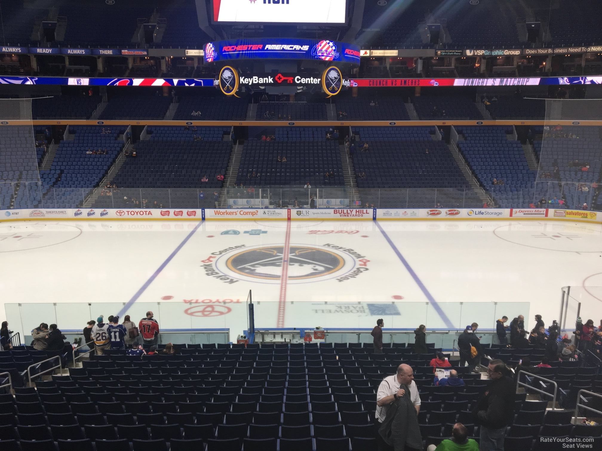 section 207, row 4 seat view  for hockey - keybank center