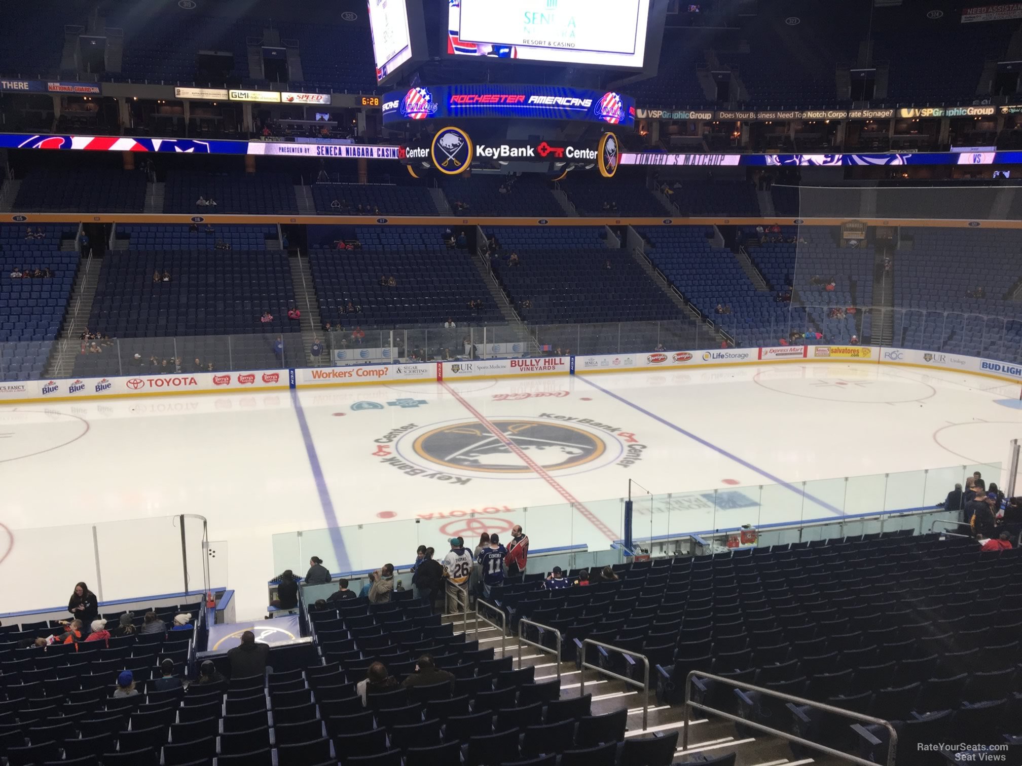 section 208, row 4 seat view  for hockey - keybank center