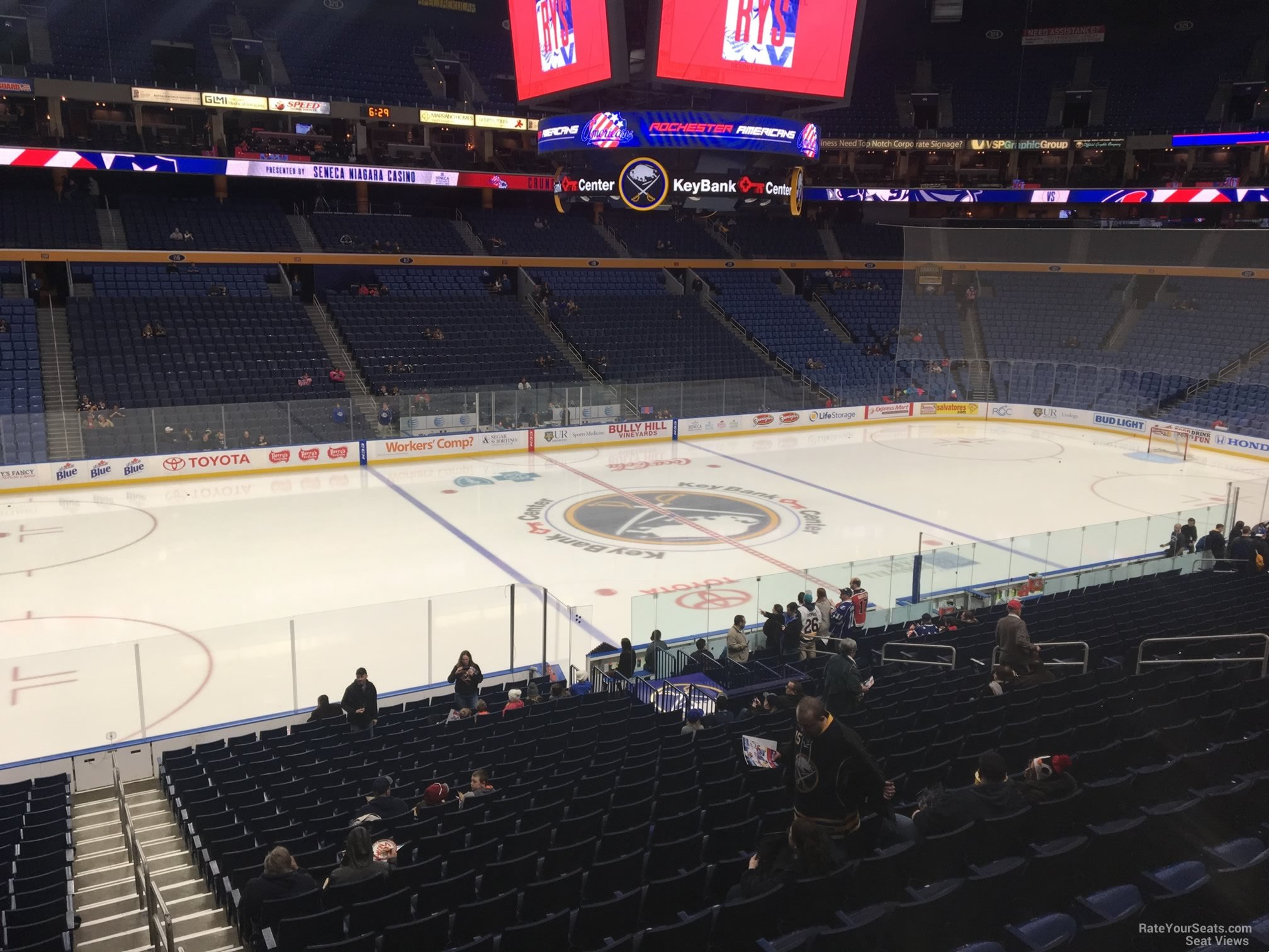 section 209, row 4 seat view  for hockey - keybank center