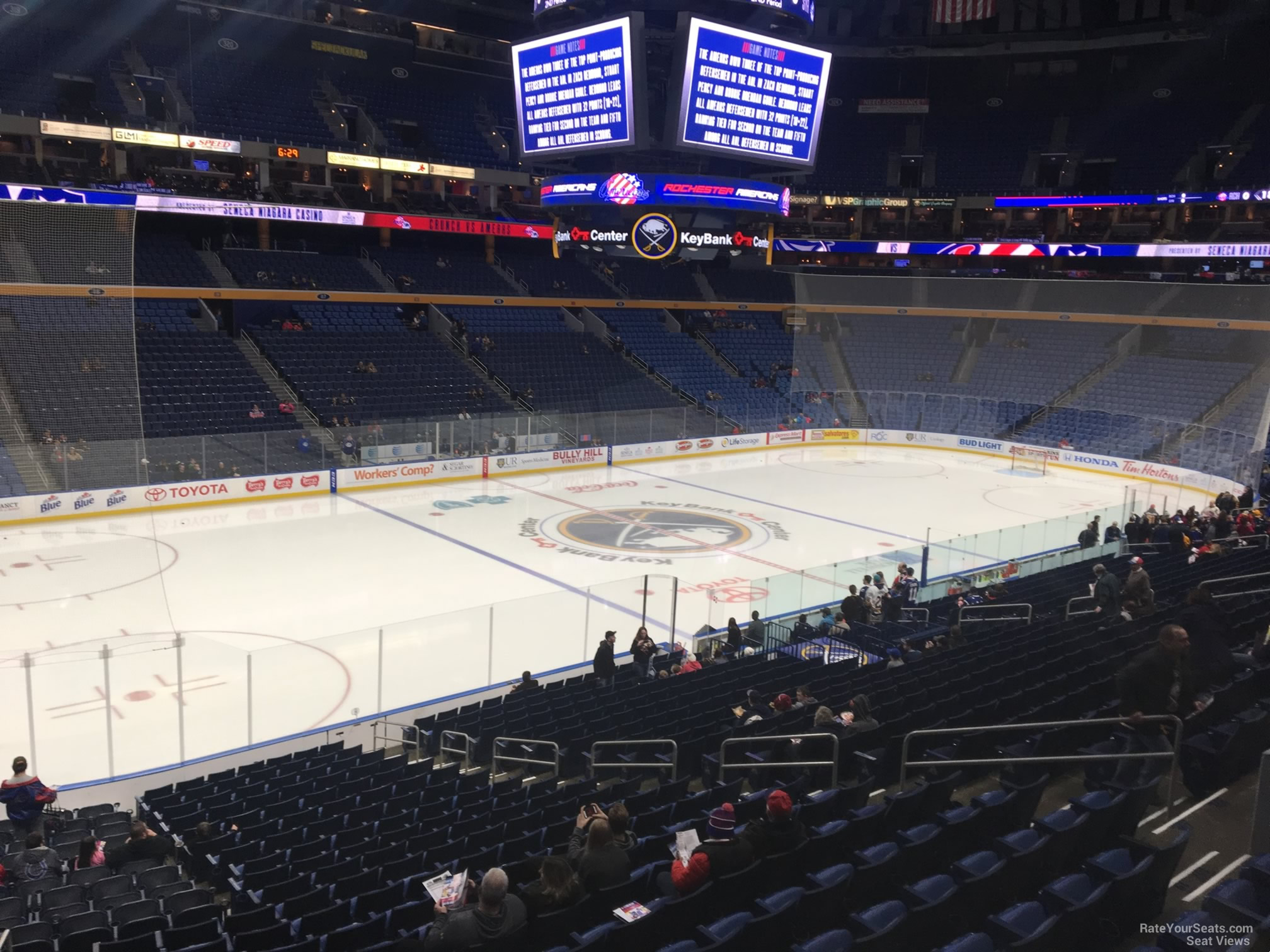 section 210, row 4 seat view  for hockey - keybank center