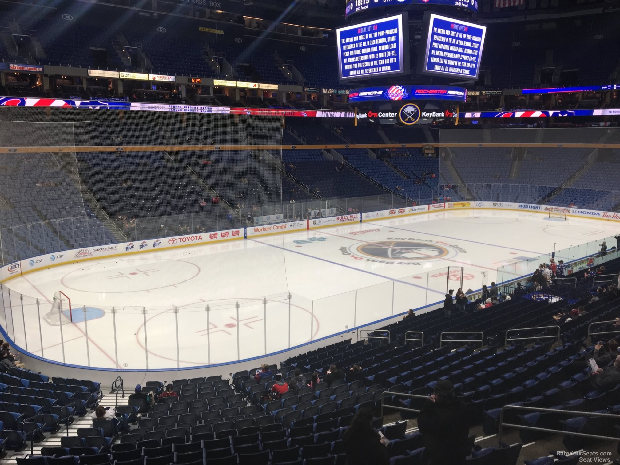 section 211, row 4 seat view  for hockey - keybank center