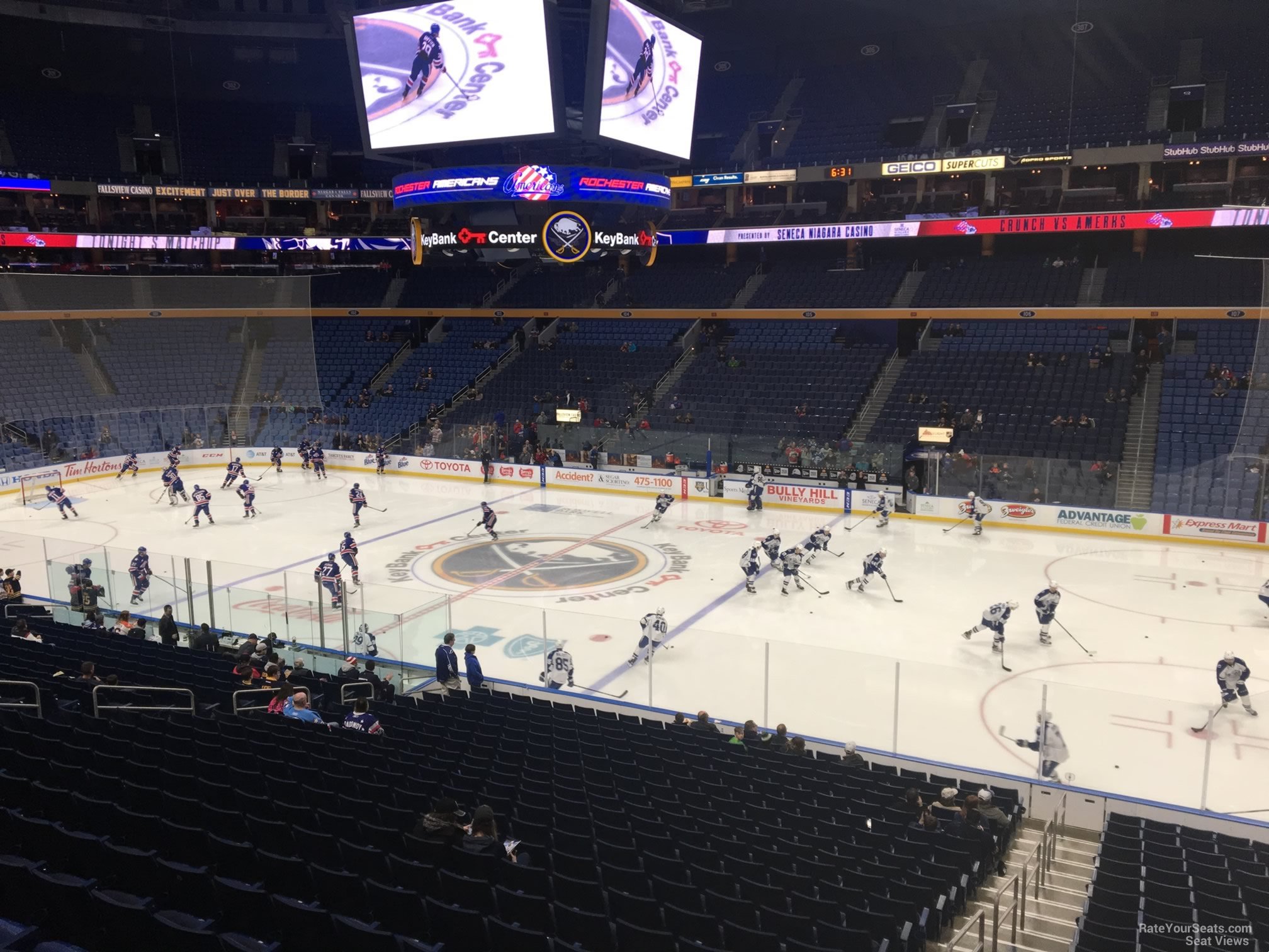 section 216, row 4 seat view  for hockey - keybank center