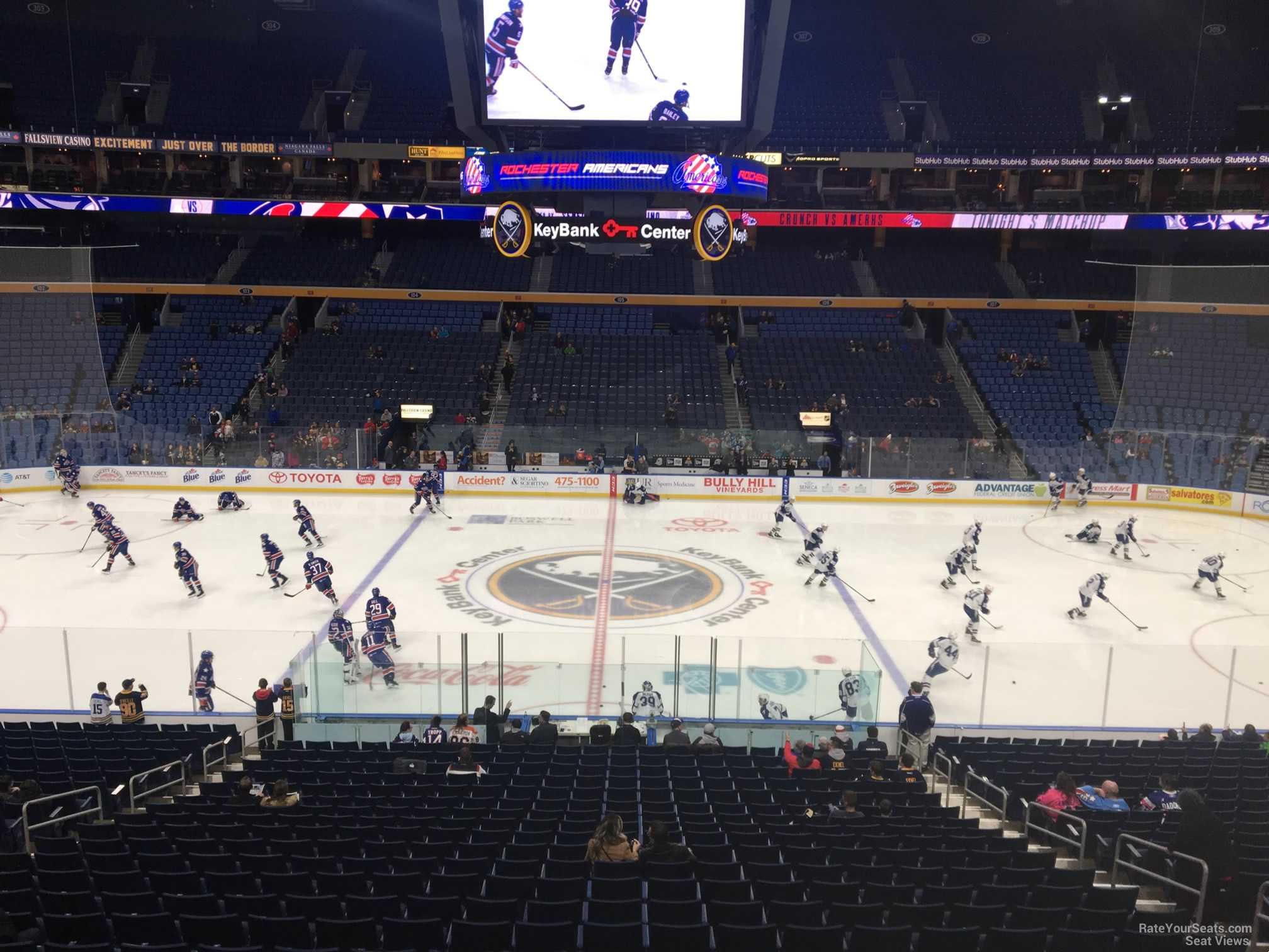 section 218, row 4 seat view  for hockey - keybank center