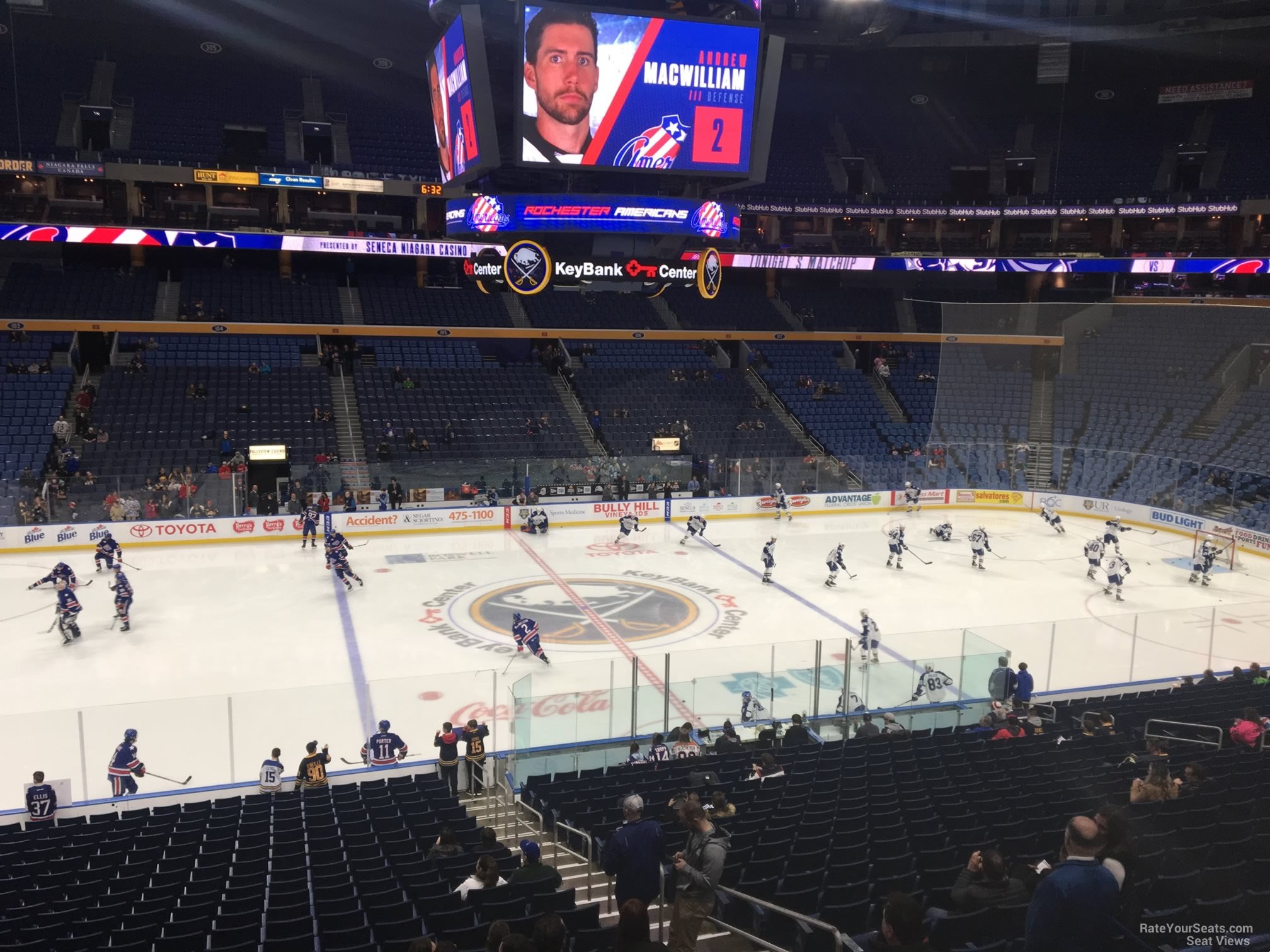 section 219, row 4 seat view  for hockey - keybank center