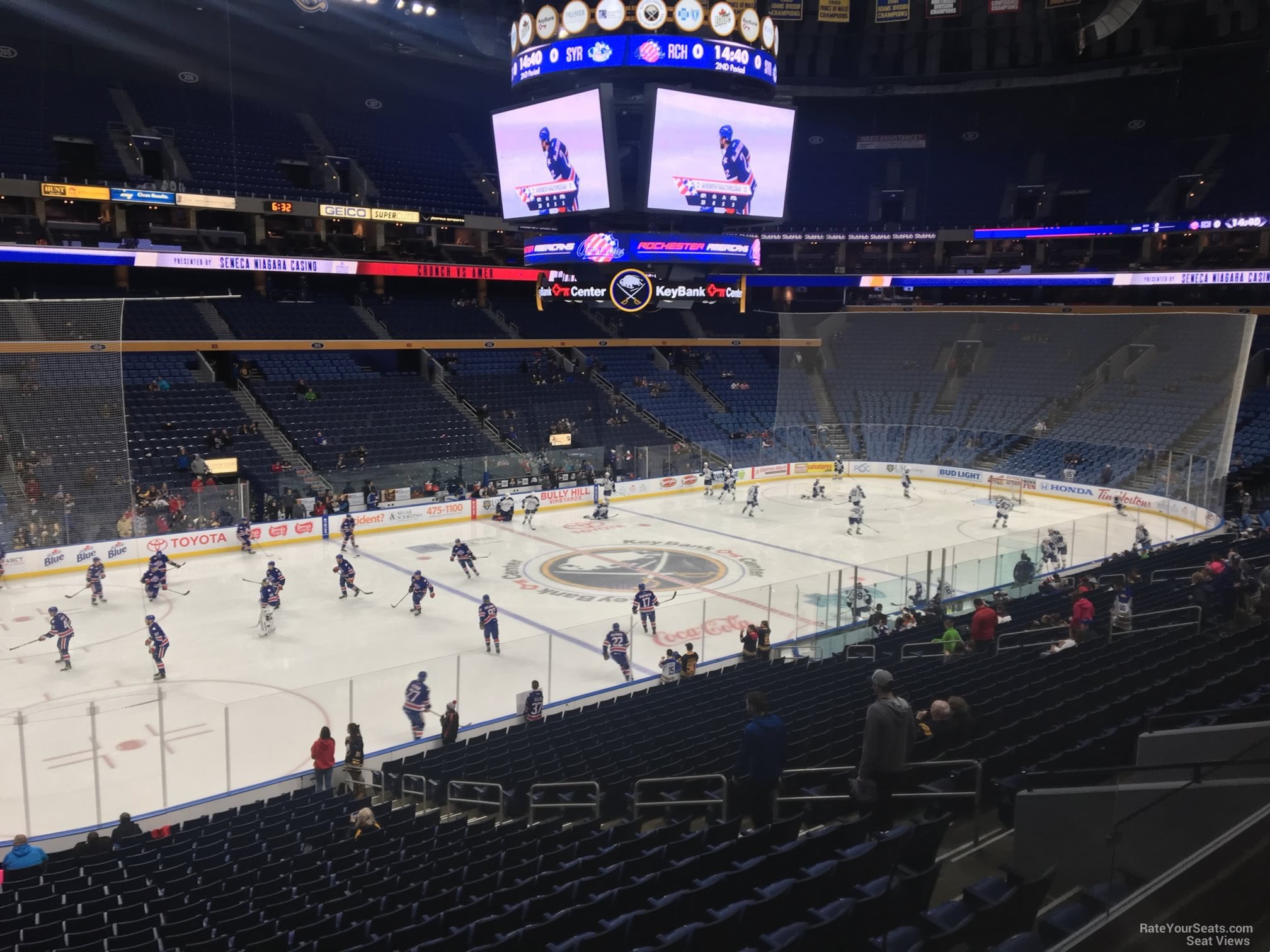 section 221, row 4 seat view  for hockey - keybank center