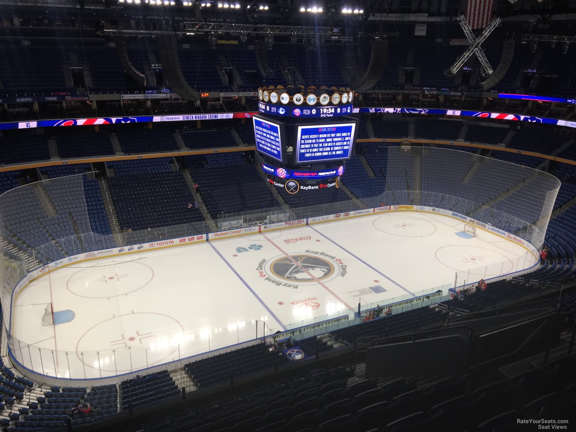 section 308, row 13 seat view  for hockey - keybank center