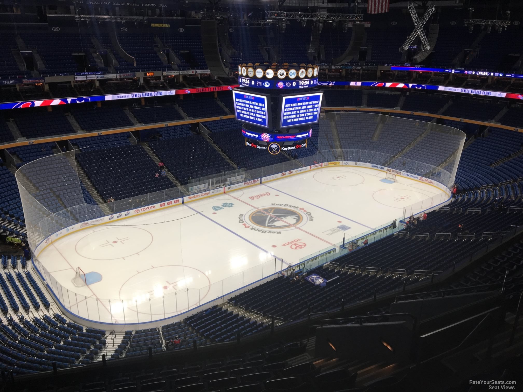 section 309, row 13 seat view  for hockey - keybank center