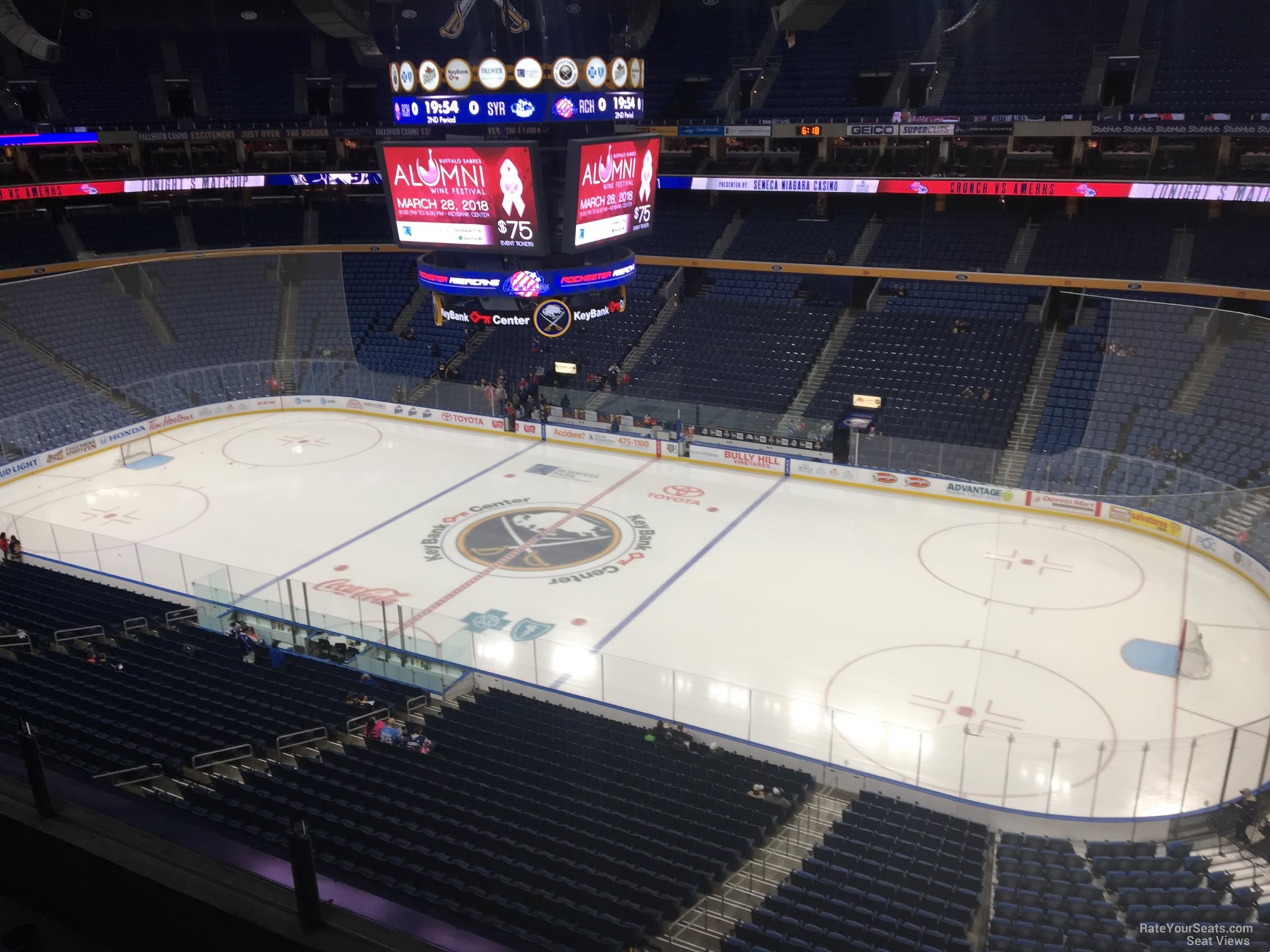 section 318, row 4 seat view  for hockey - keybank center