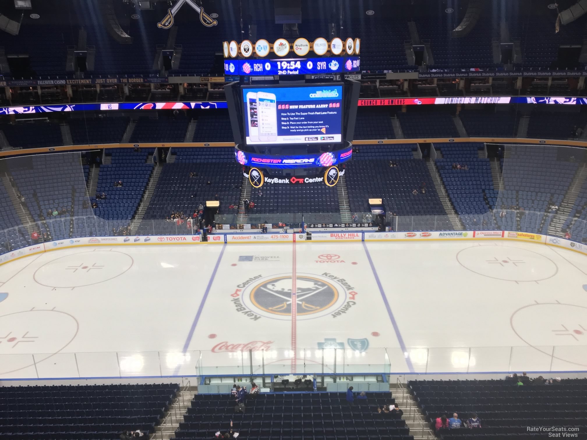 section 320, row 4 seat view  for hockey - keybank center