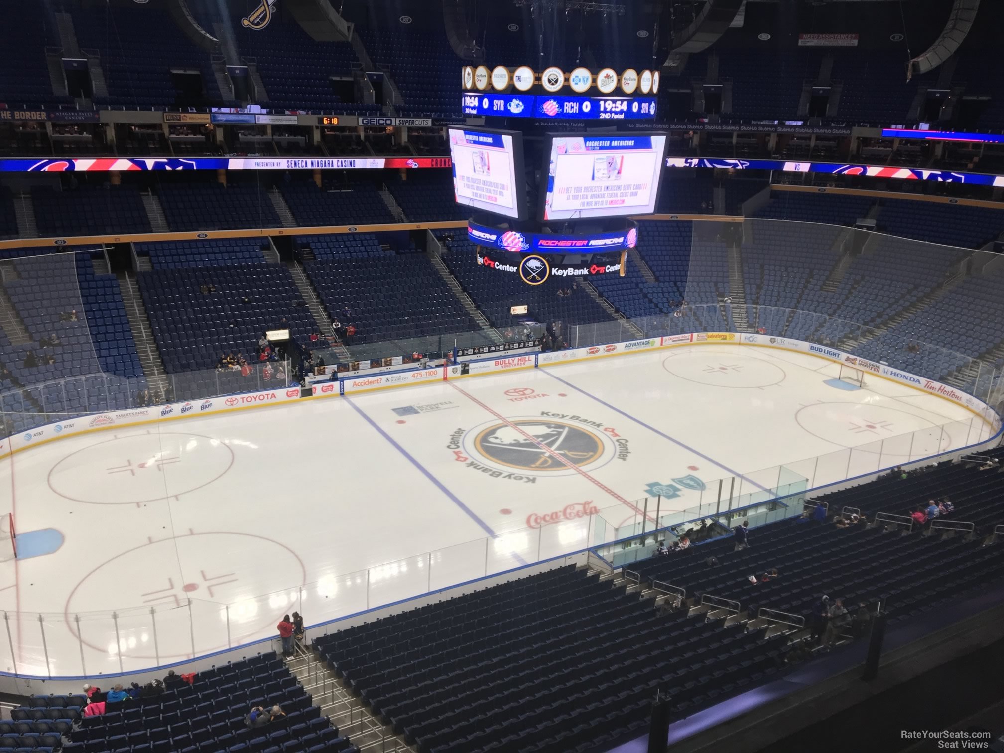 section 322, row 4 seat view  for hockey - keybank center