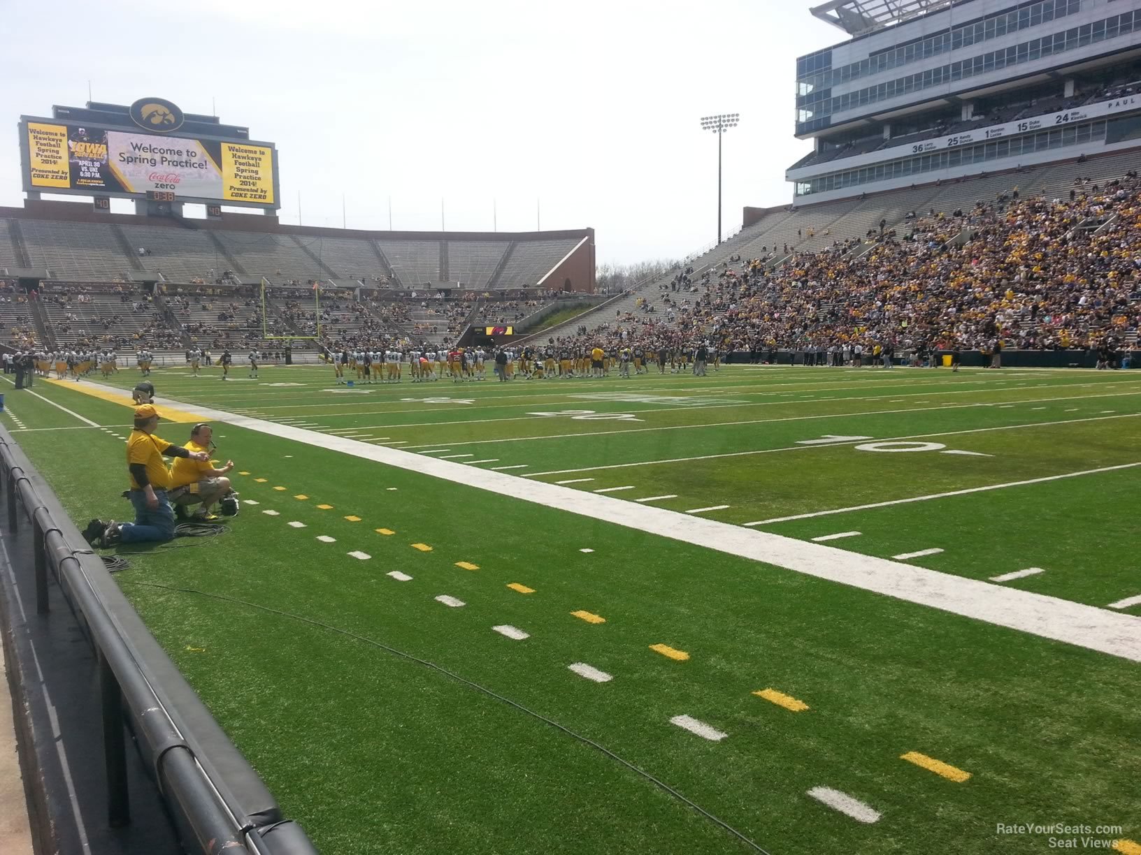 section 102, row 1 seat view  - kinnick stadium