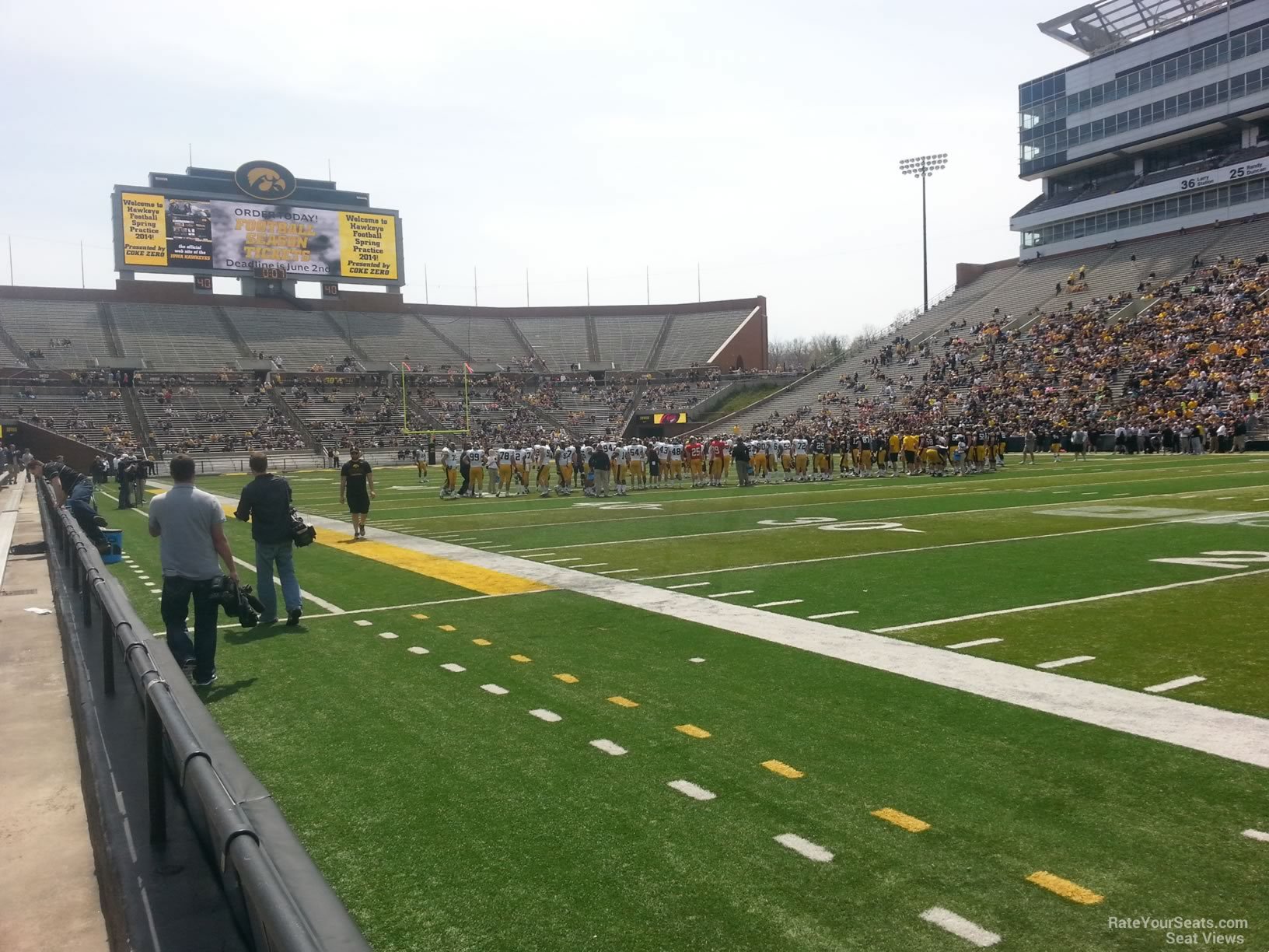 section 103, row 1 seat view  - kinnick stadium