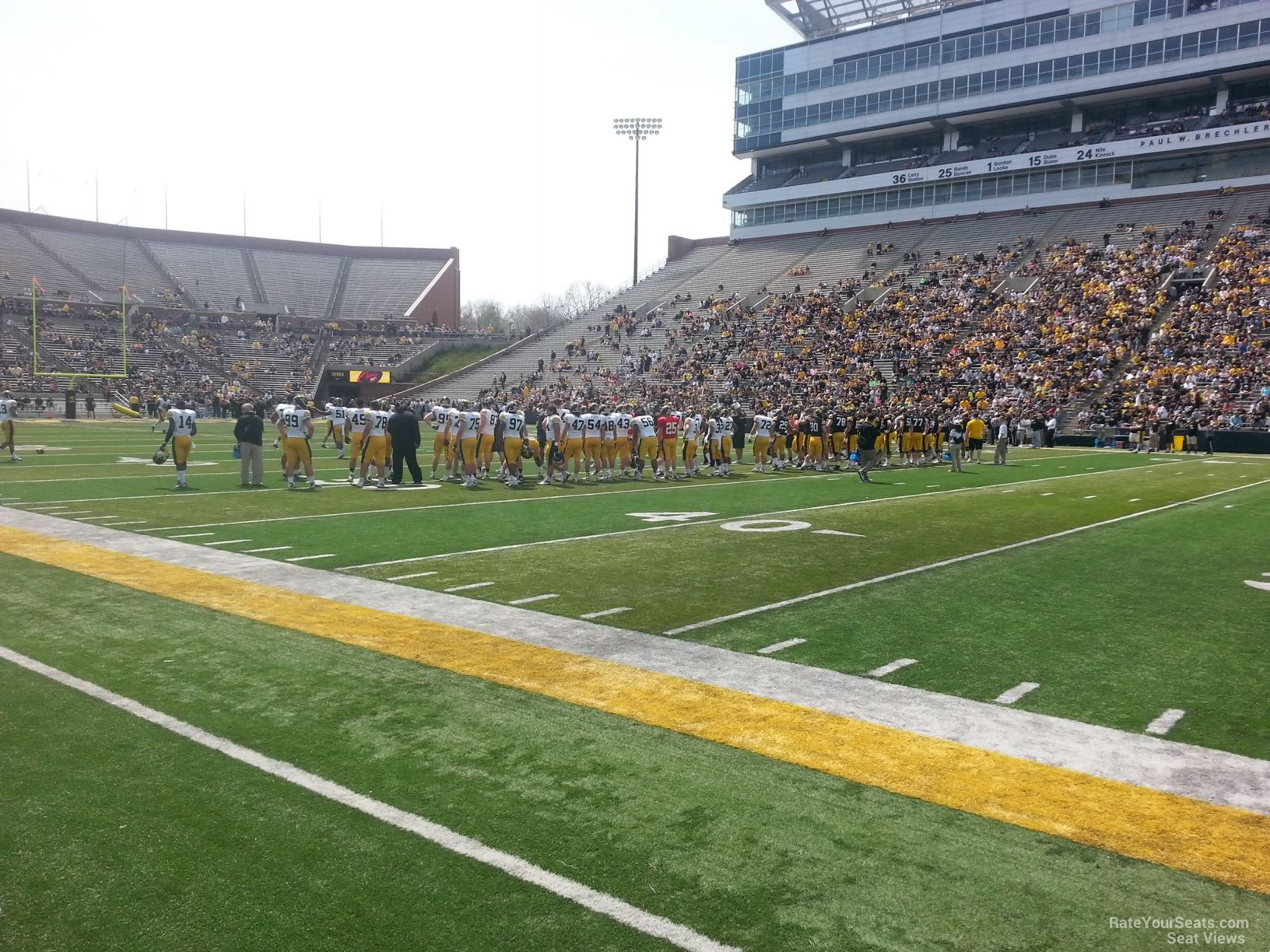 section 104, row 1 seat view  - kinnick stadium