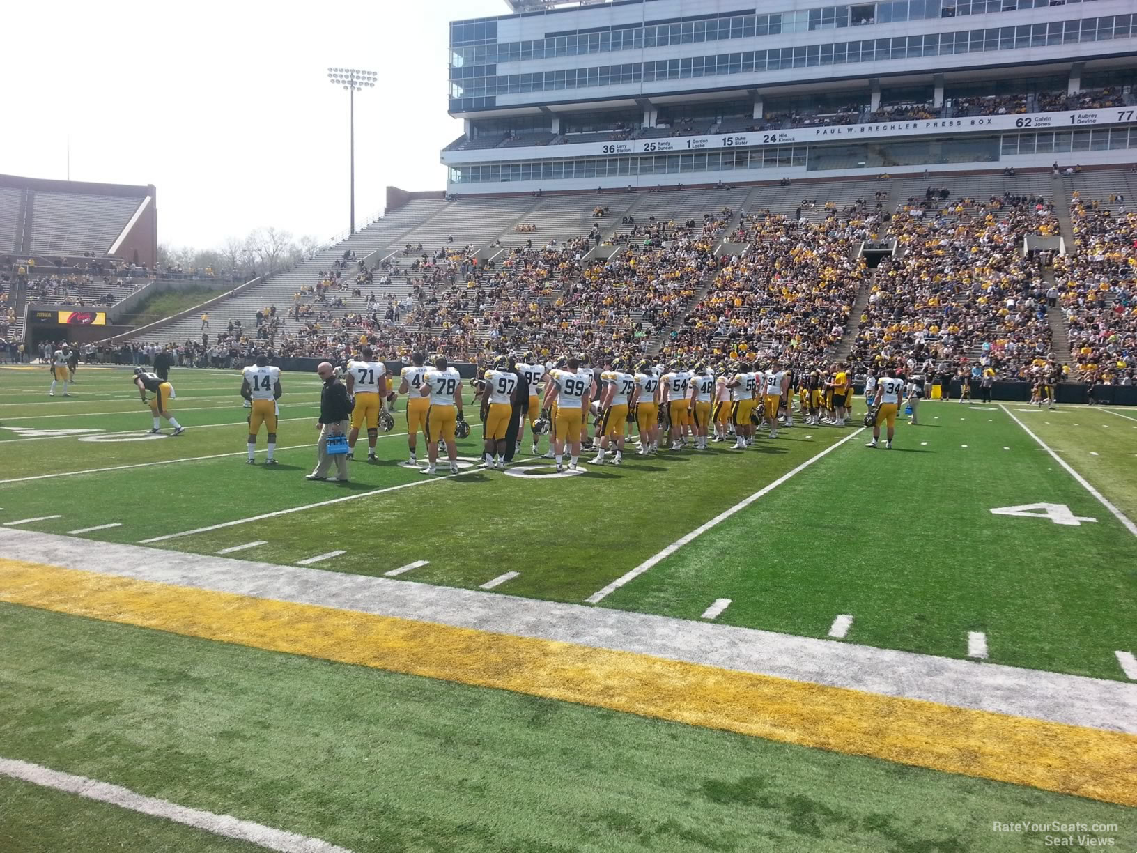 section 105, row 1 seat view  - kinnick stadium