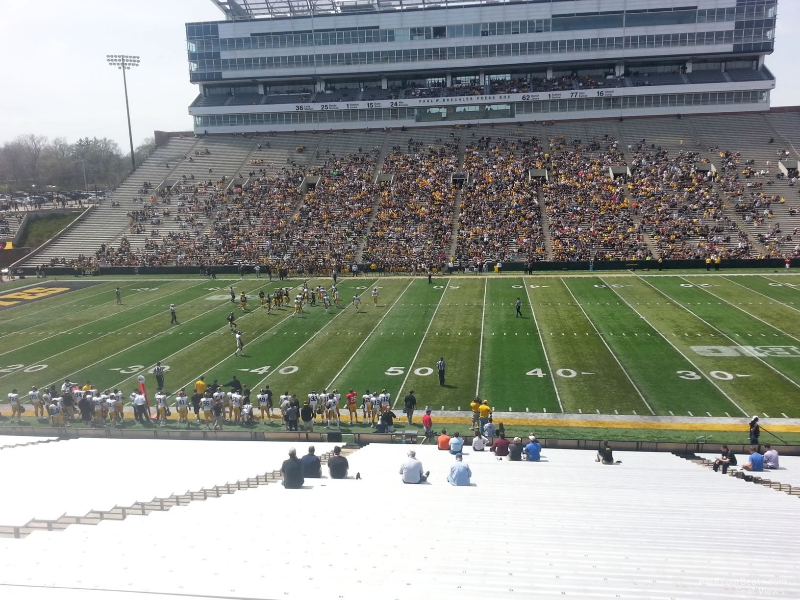 section 105, row 42 seat view - kinnick stadium