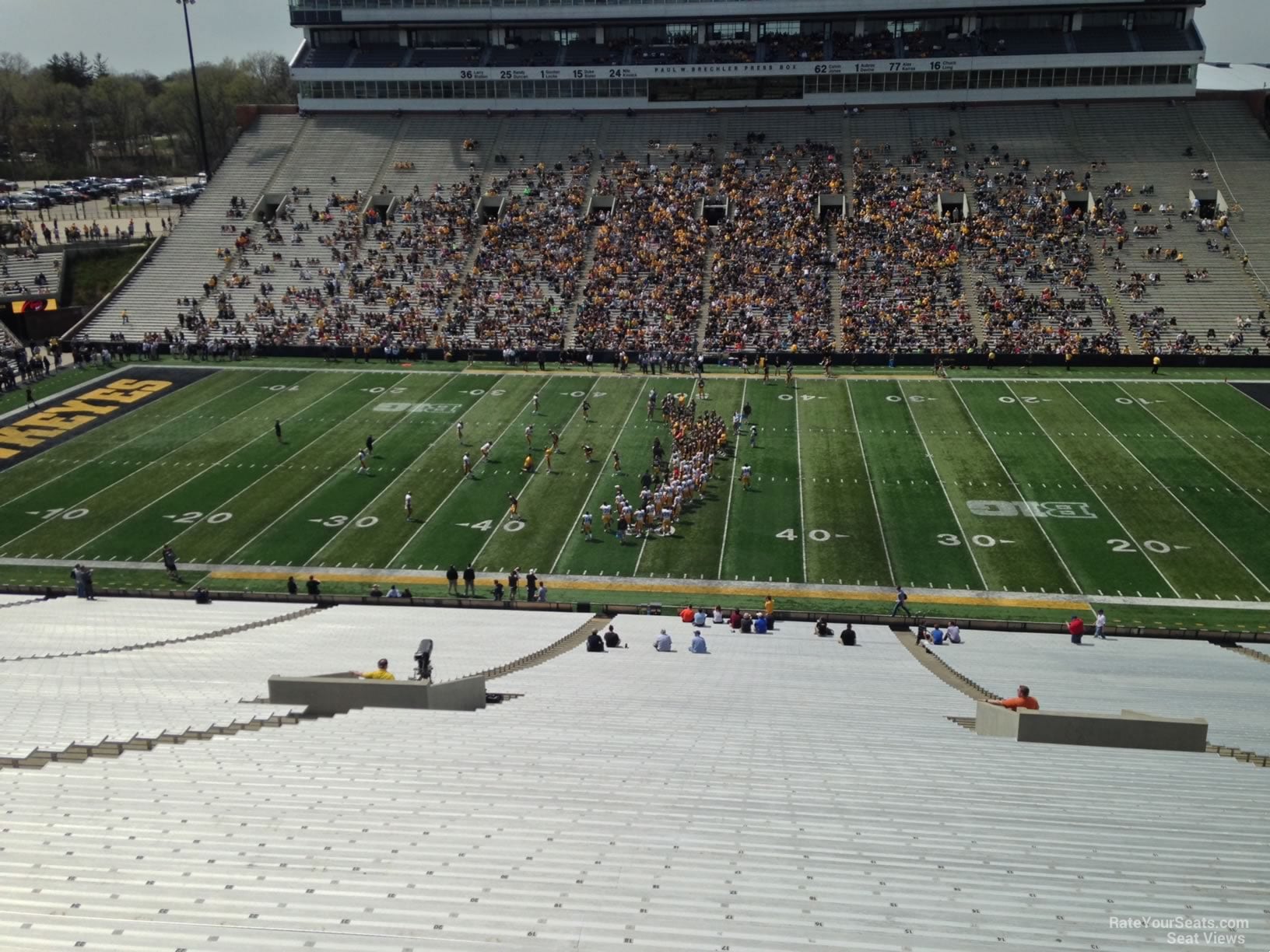 section 105, row 77 seat view - kinnick stadium