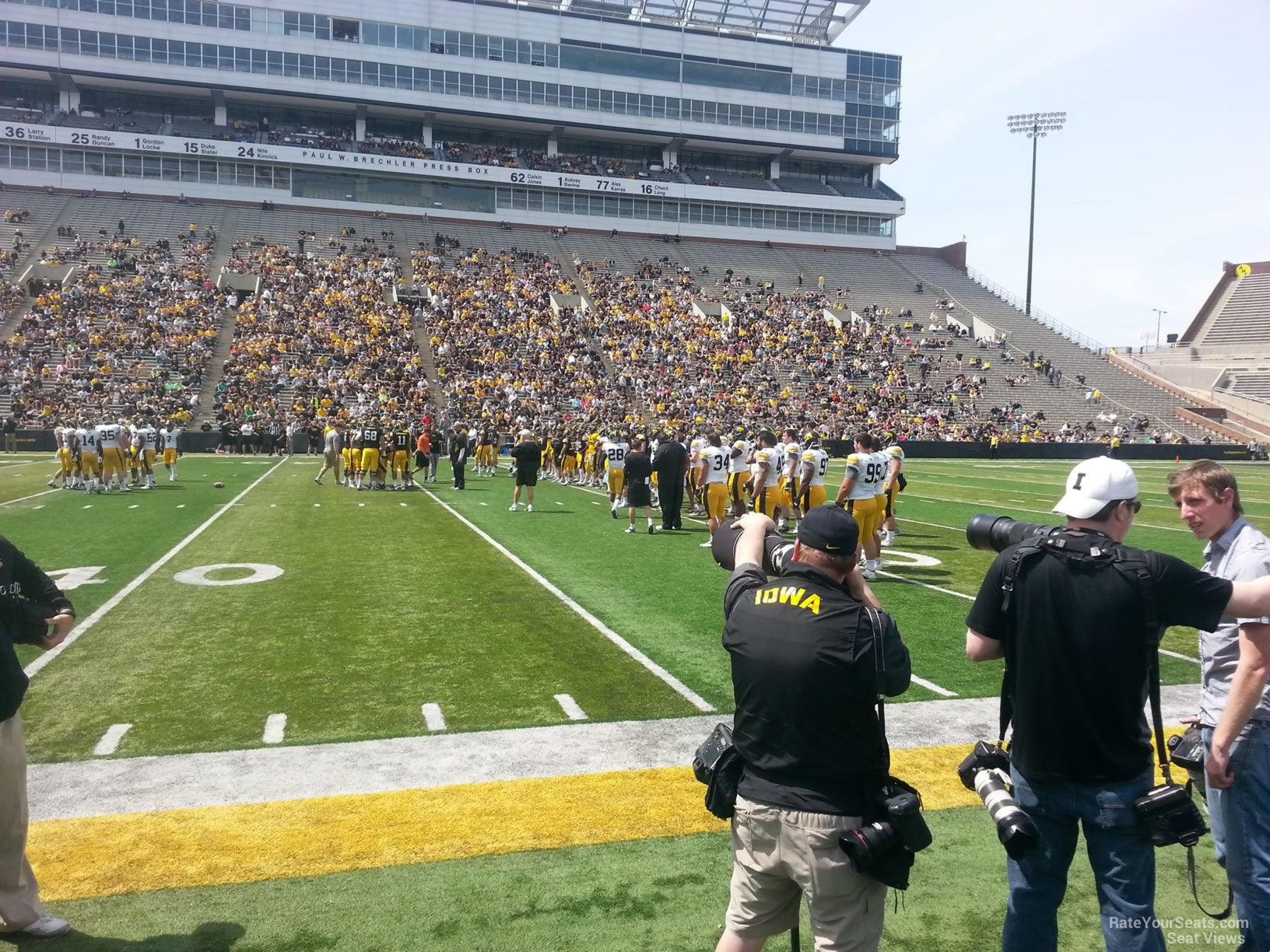 section 106, row 1 seat view  - kinnick stadium