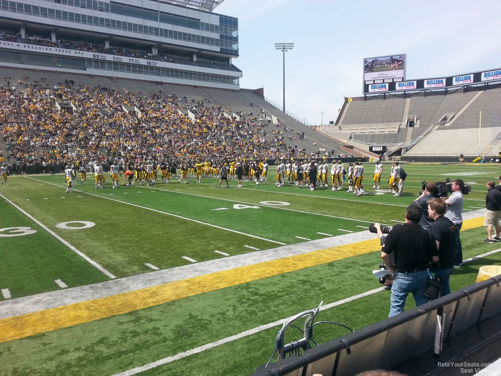 section 107, row 1 seat view  - kinnick stadium