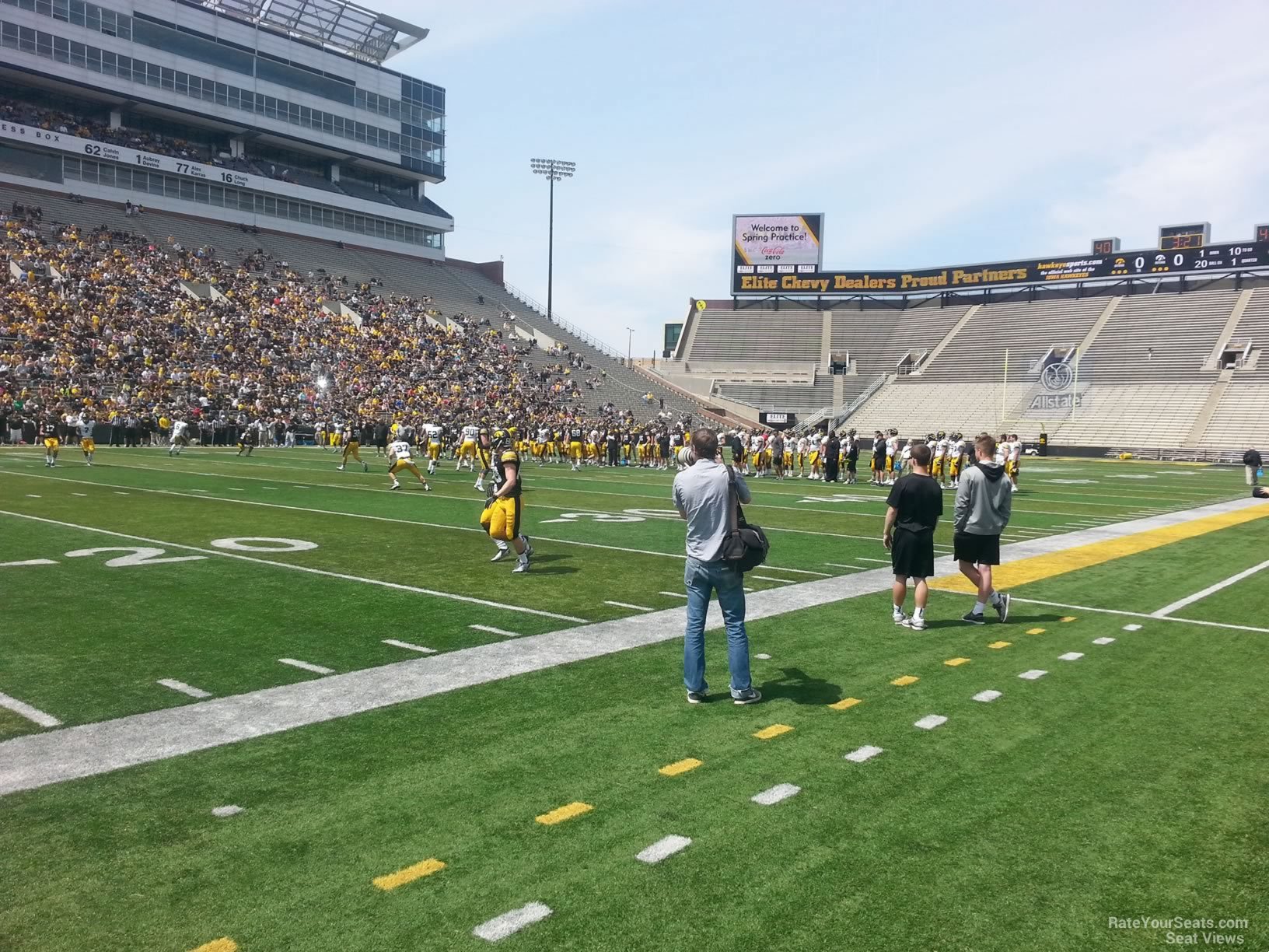 section 108, row 1 seat view  - kinnick stadium