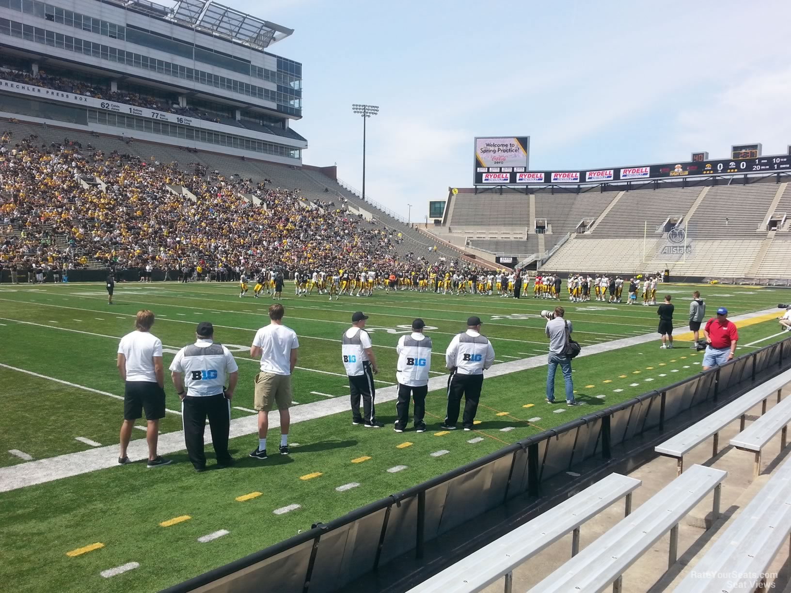 section 109, row 1 seat view  - kinnick stadium