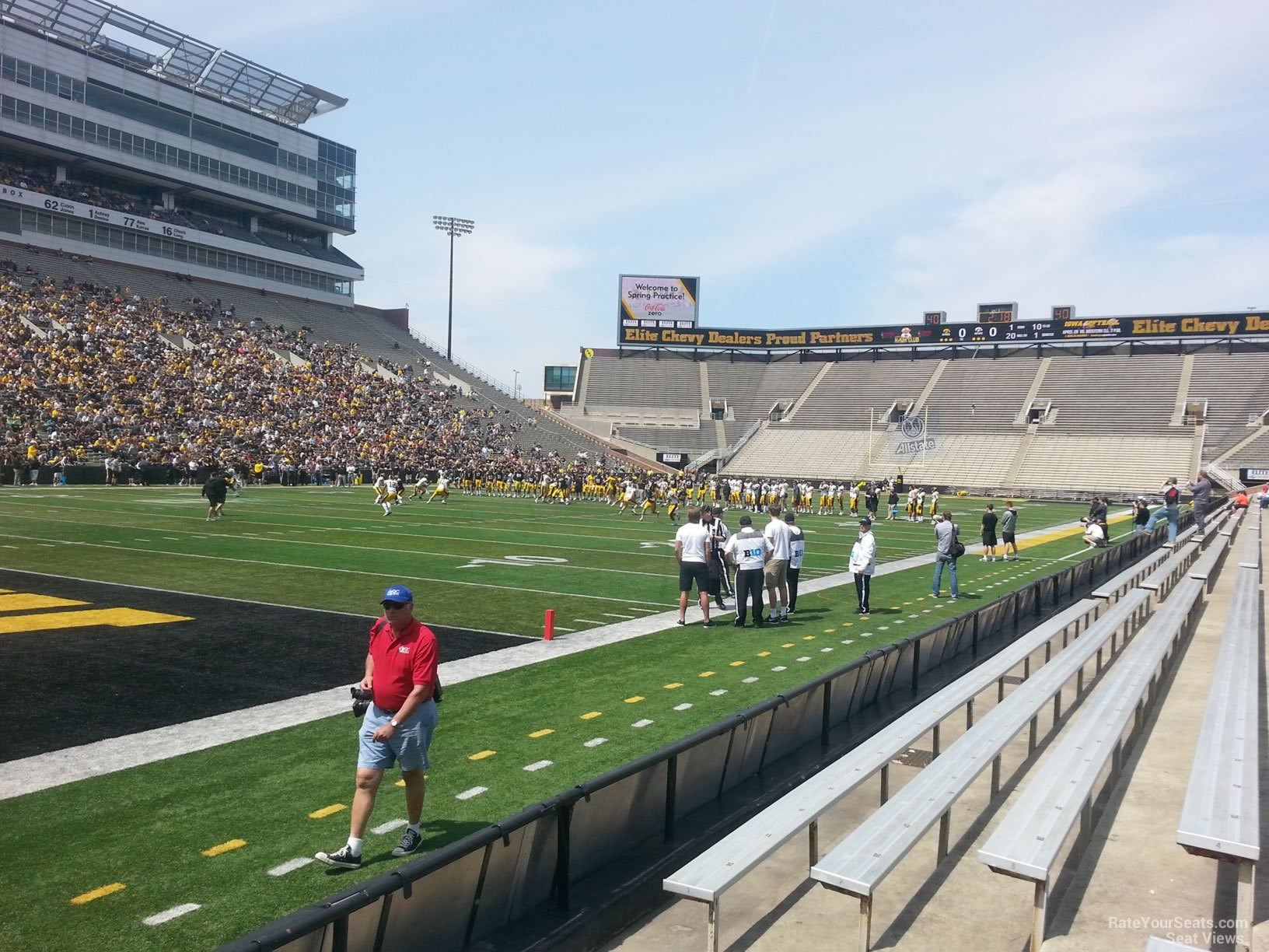 section 110, row 1 seat view  - kinnick stadium