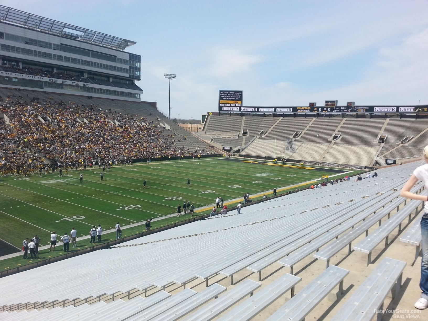 section 110, row 42 seat view  - kinnick stadium