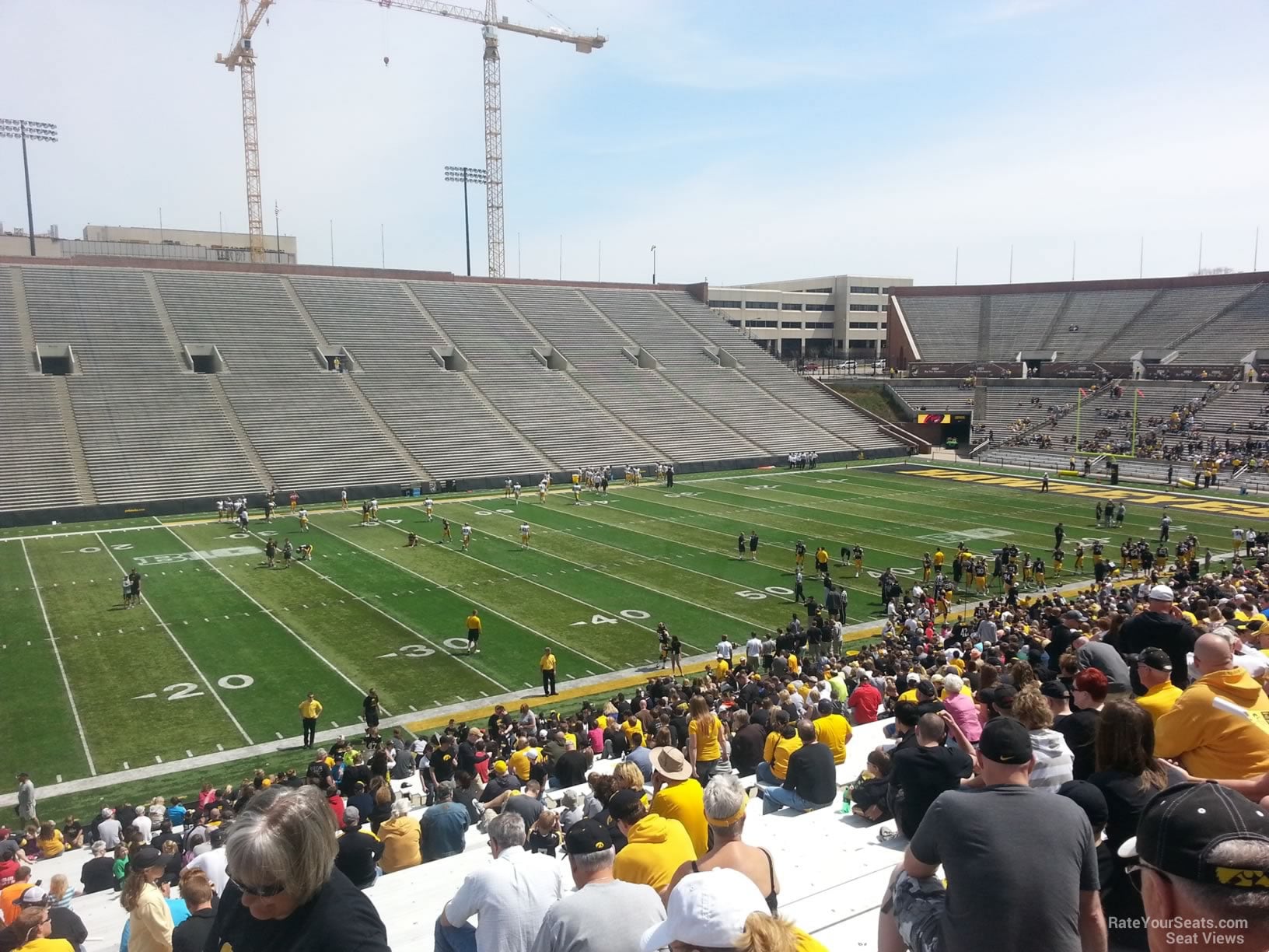 section 128, row 42 seat view - kinnick stadium