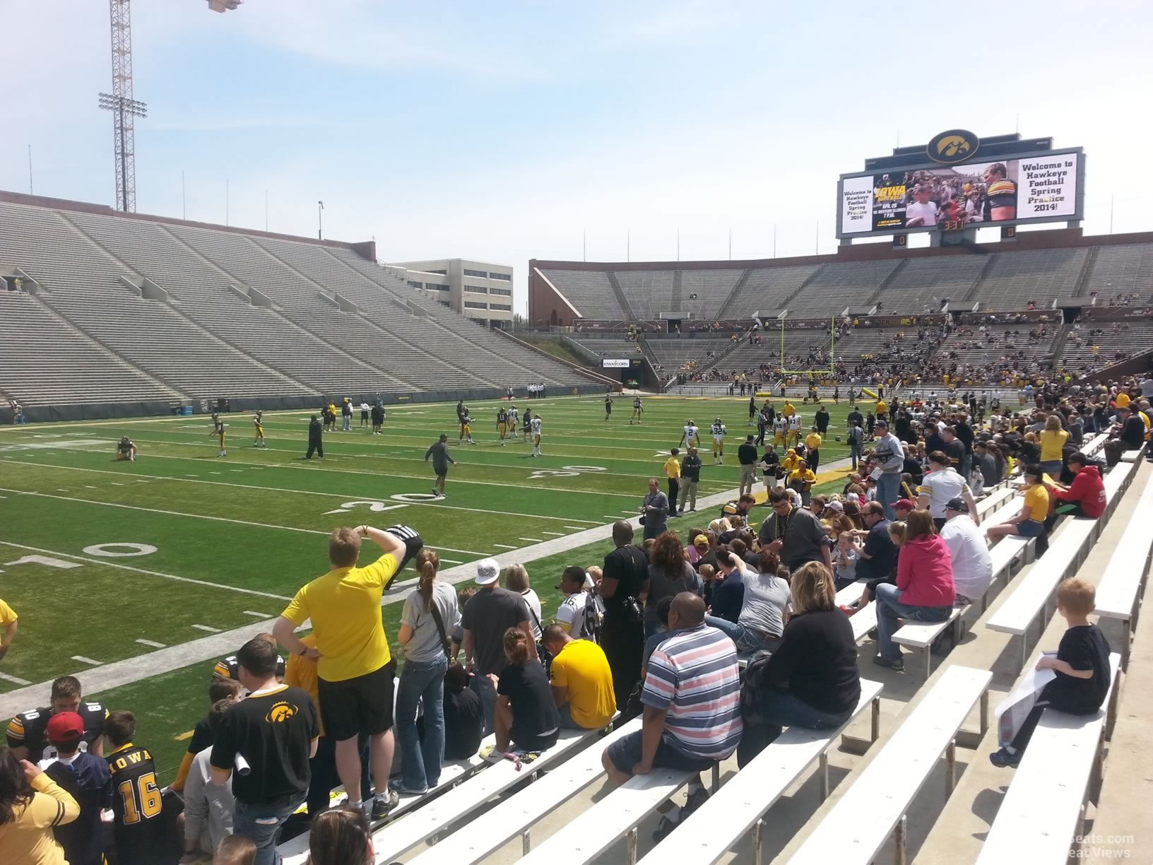 section 130, row 8 seat view  - kinnick stadium