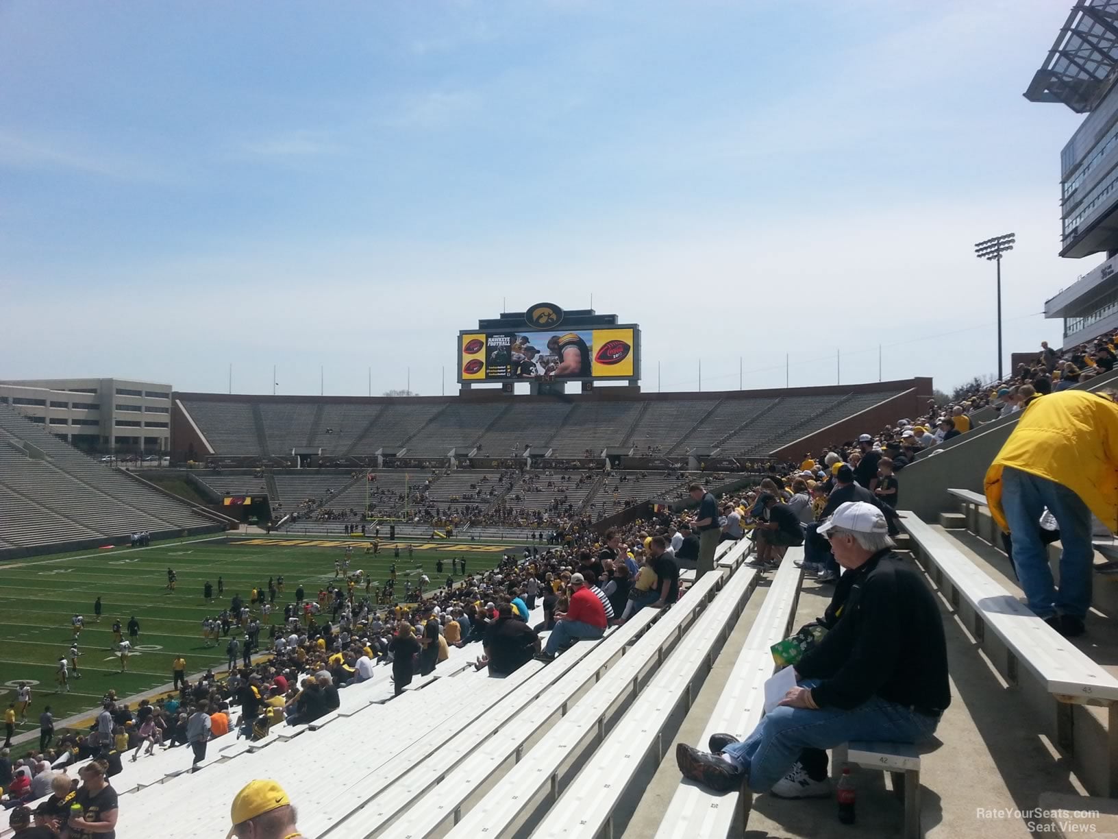section 130, row 42 seat view - kinnick stadium
