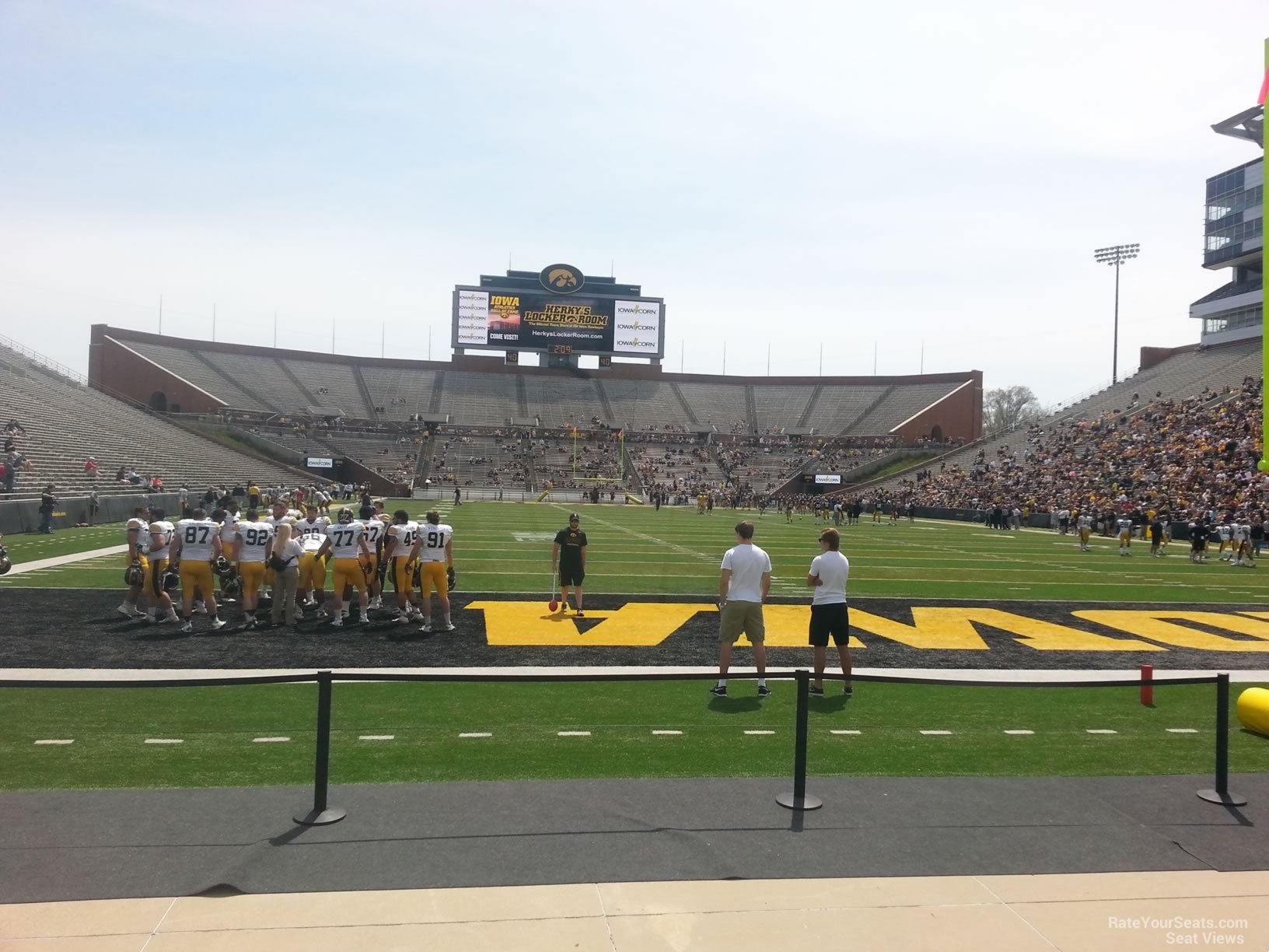 section 135, row 1 seat view  - kinnick stadium