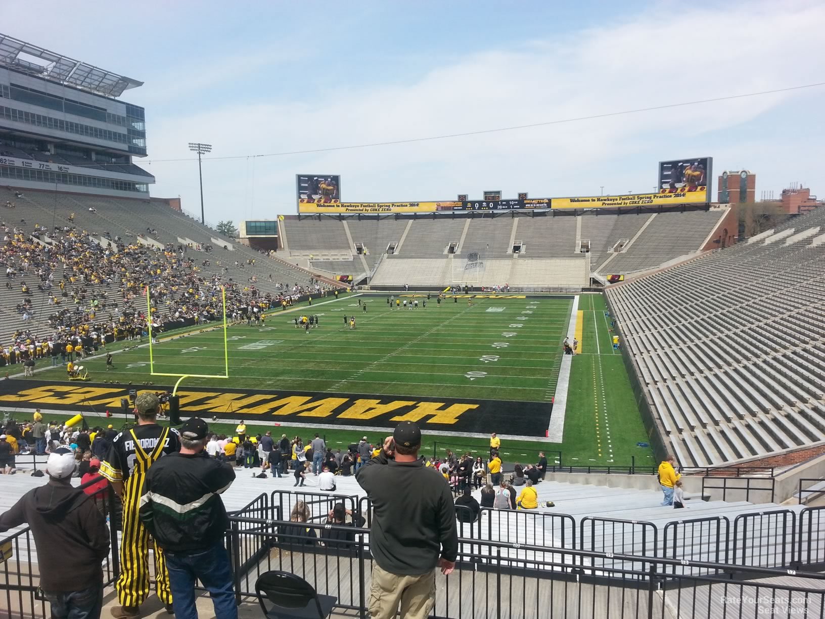 section 214, row 1 seat view  - kinnick stadium