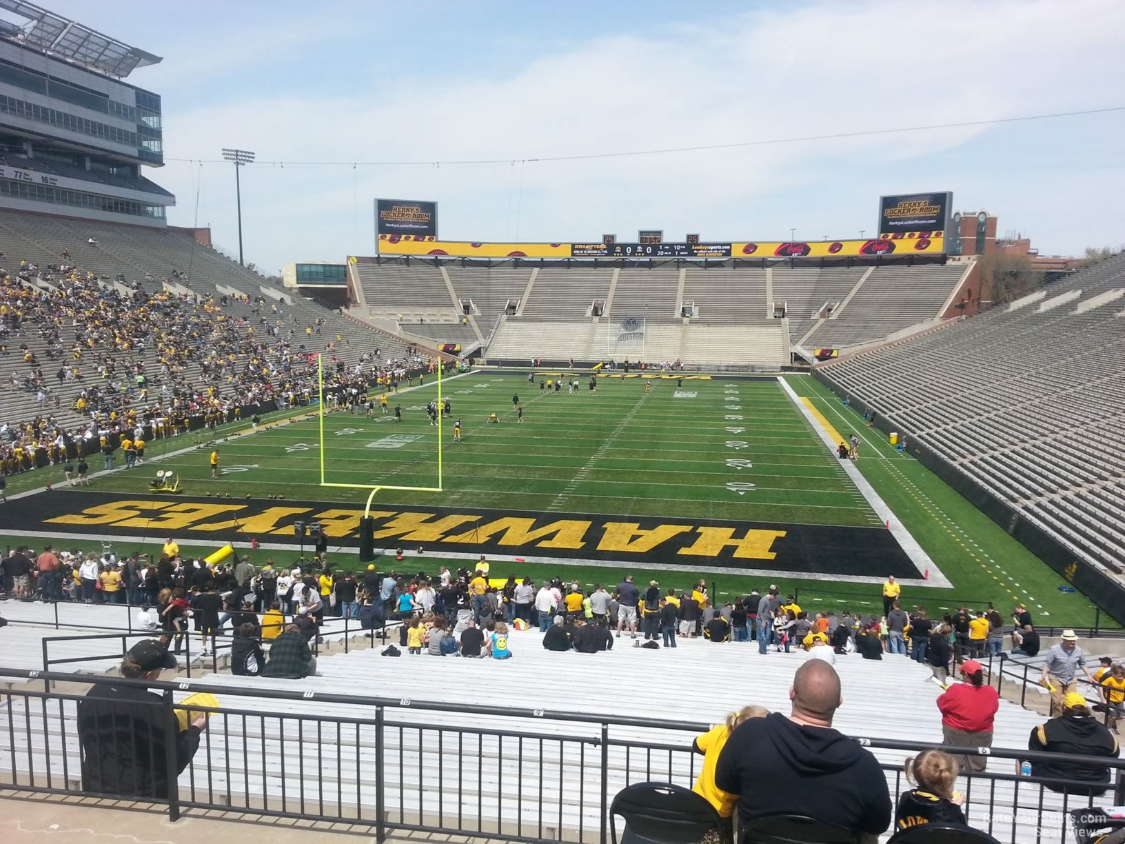 section 215, row 1 seat view  - kinnick stadium