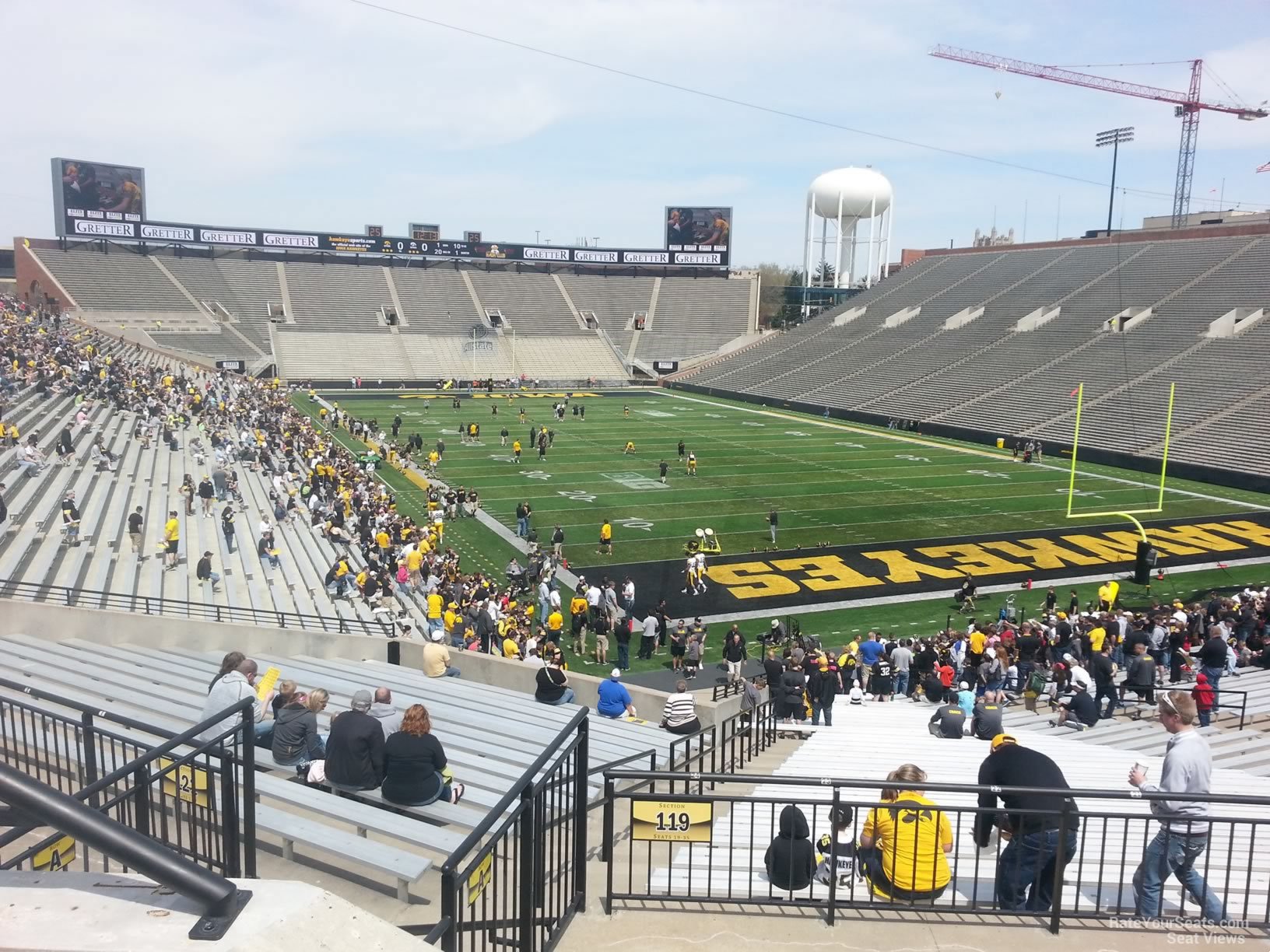 section 220, row 1 seat view  - kinnick stadium