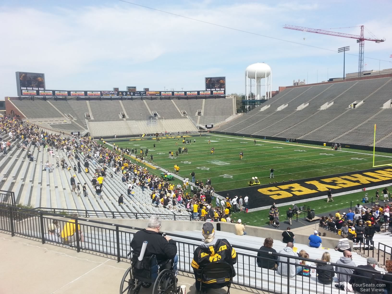 section 221, row 1 seat view  - kinnick stadium