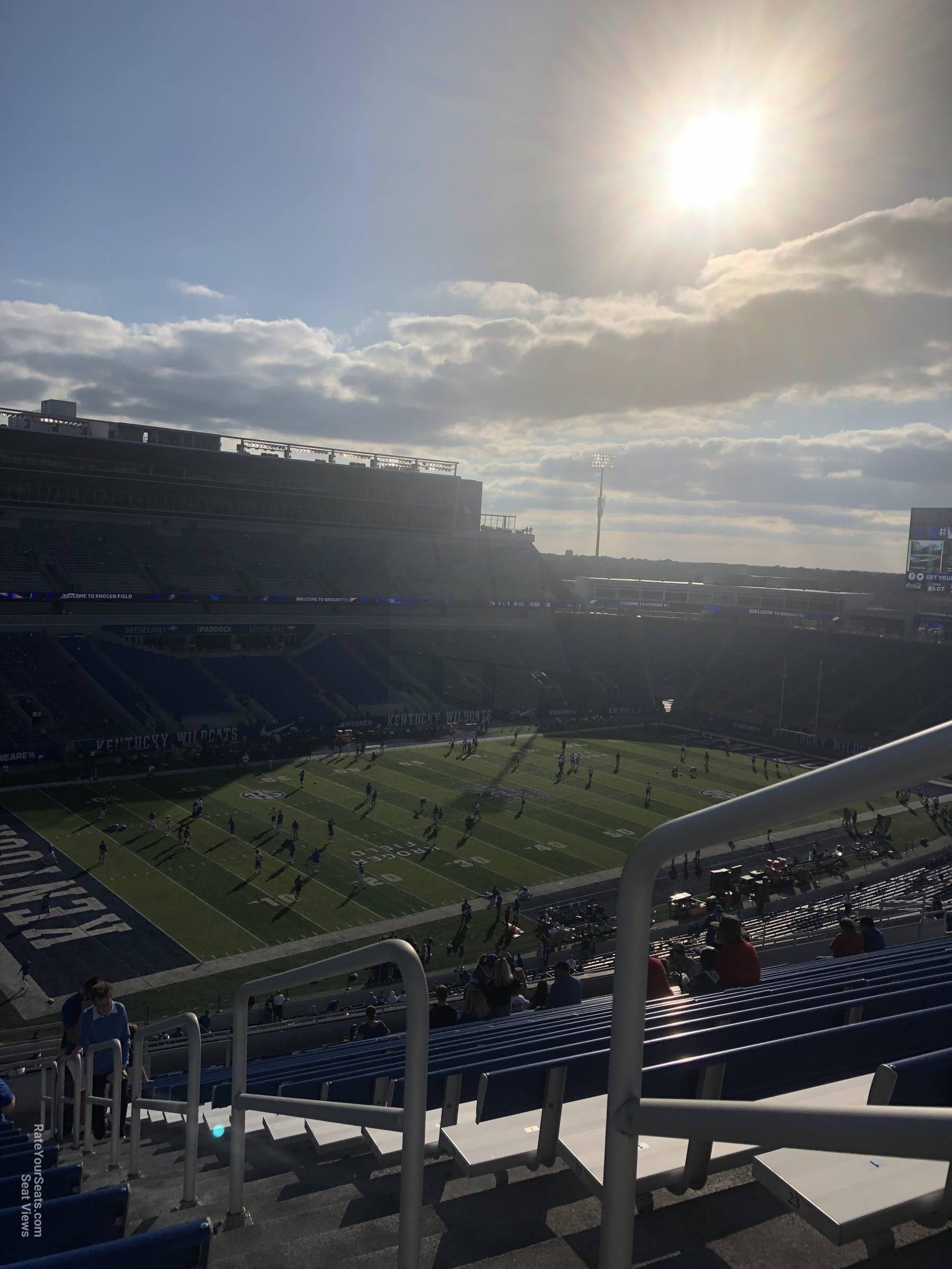 section 201, row 25 seat view  for football - kroger field