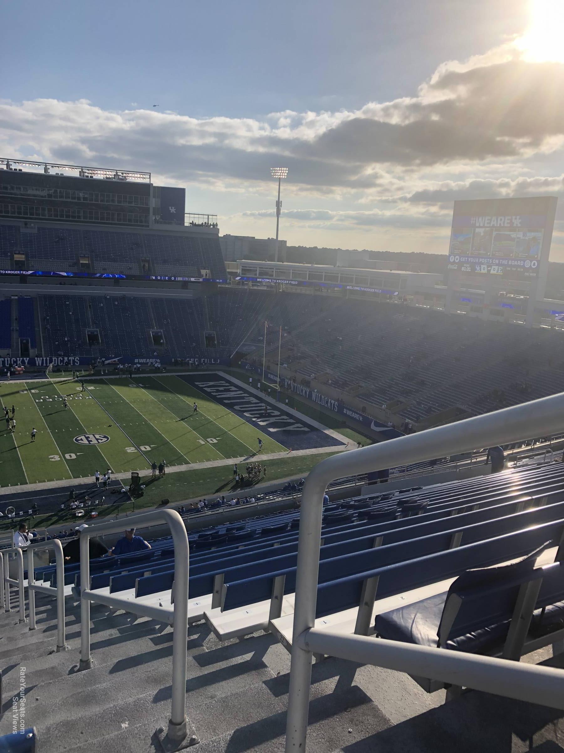 section 203, row 25 seat view  for football - kroger field