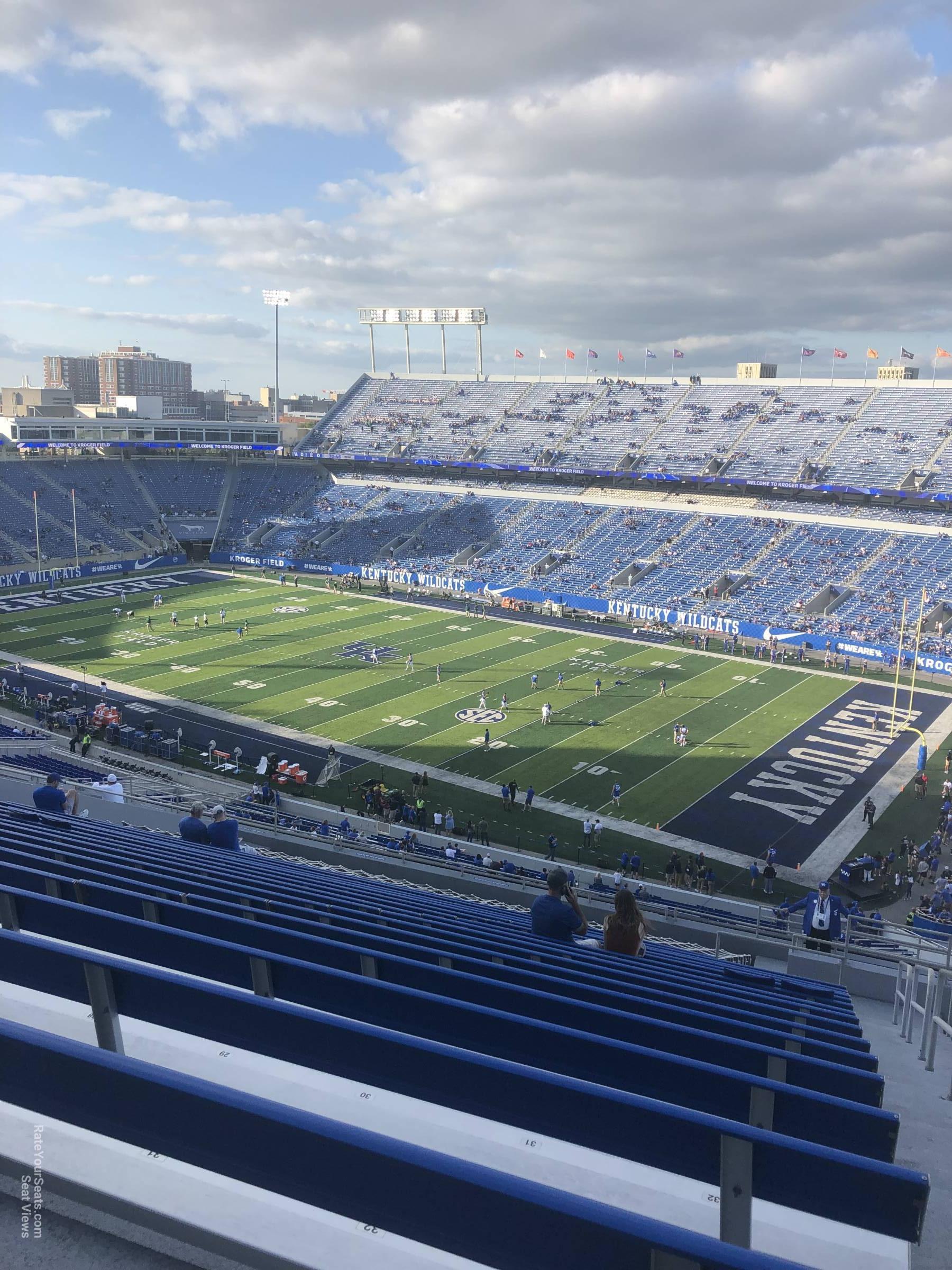 section 230, row 25 seat view  - kroger field